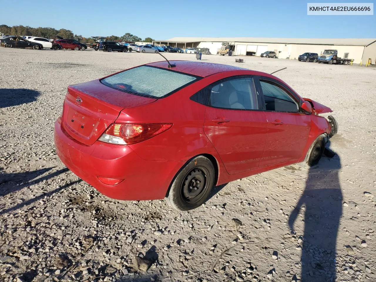 2014 Hyundai Accent Gls VIN: KMHCT4AE2EU666696 Lot: 76355354