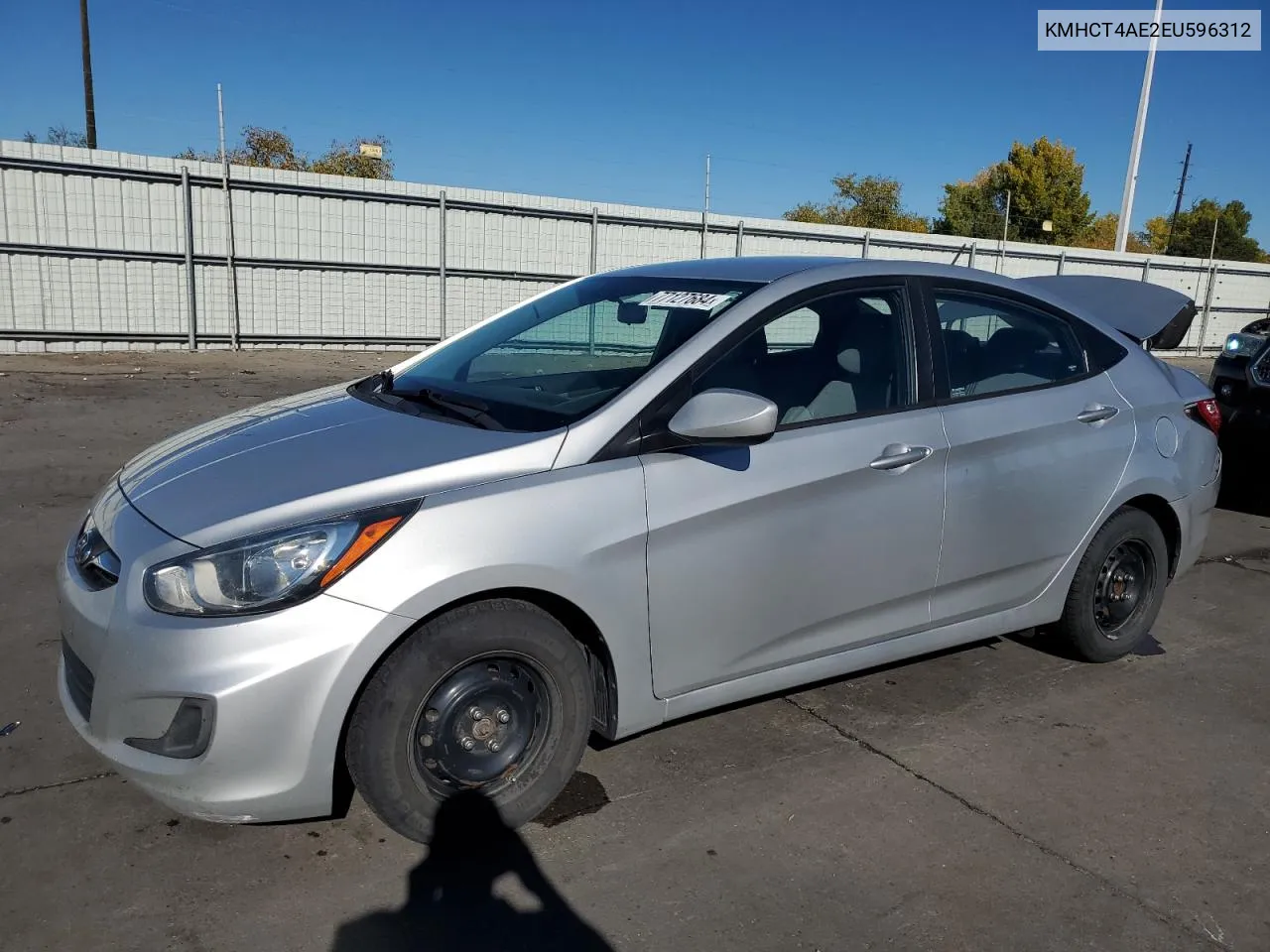 2014 Hyundai Accent Gls VIN: KMHCT4AE2EU596312 Lot: 77127684