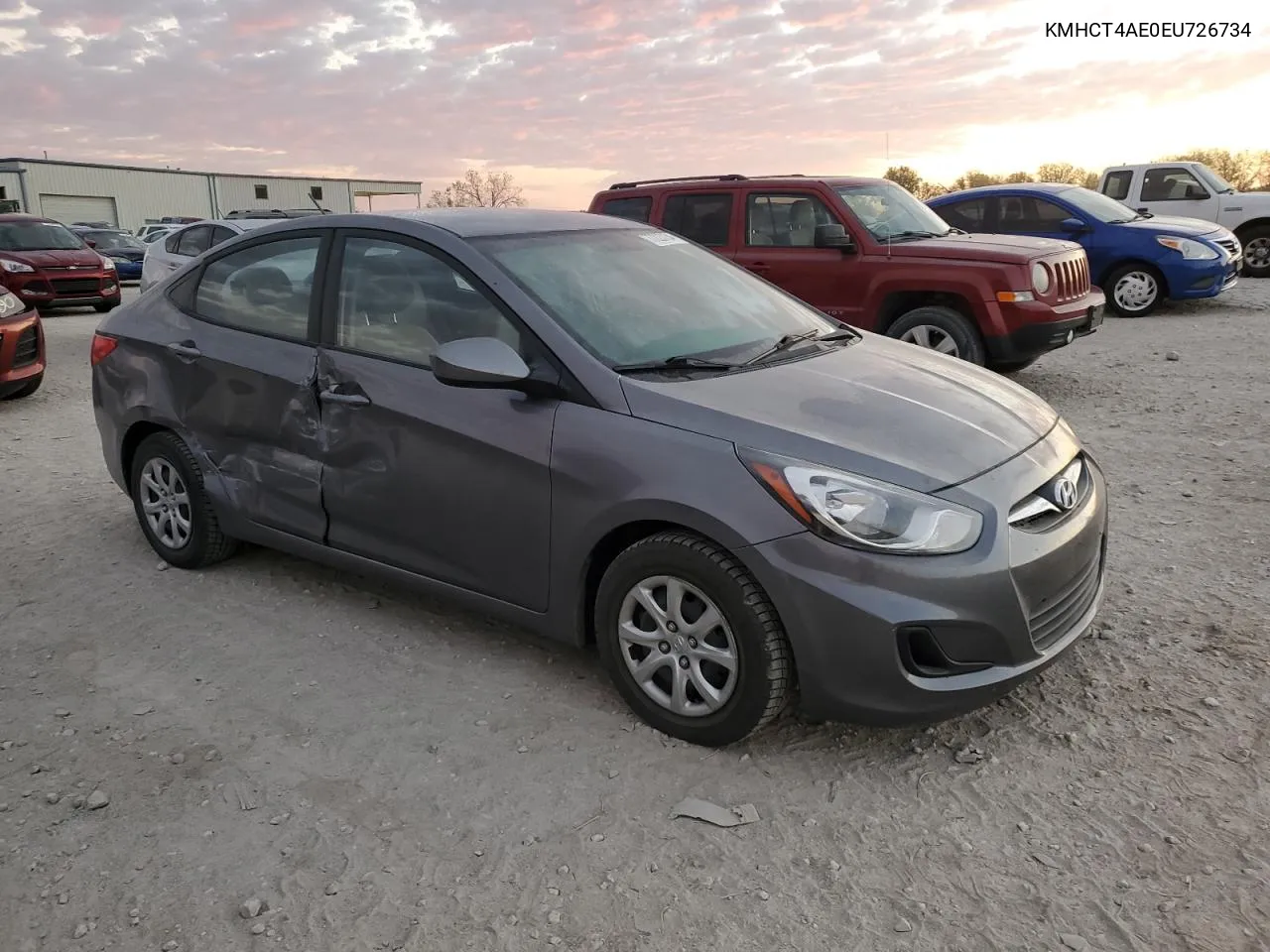 2014 Hyundai Accent Gls VIN: KMHCT4AE0EU726734 Lot: 77223134