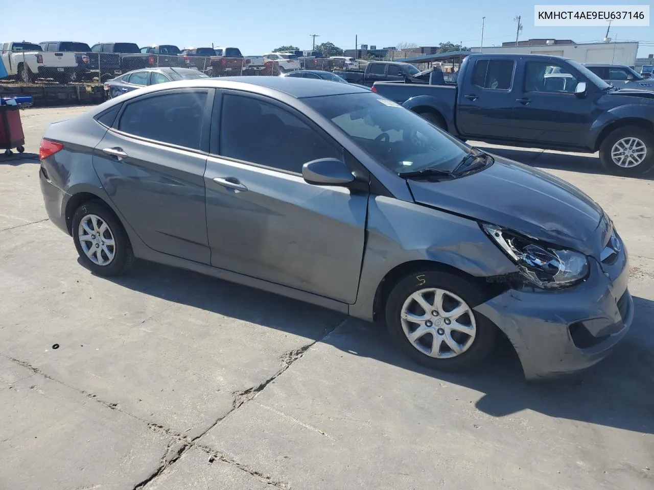 2014 Hyundai Accent Gls VIN: KMHCT4AE9EU637146 Lot: 77327234