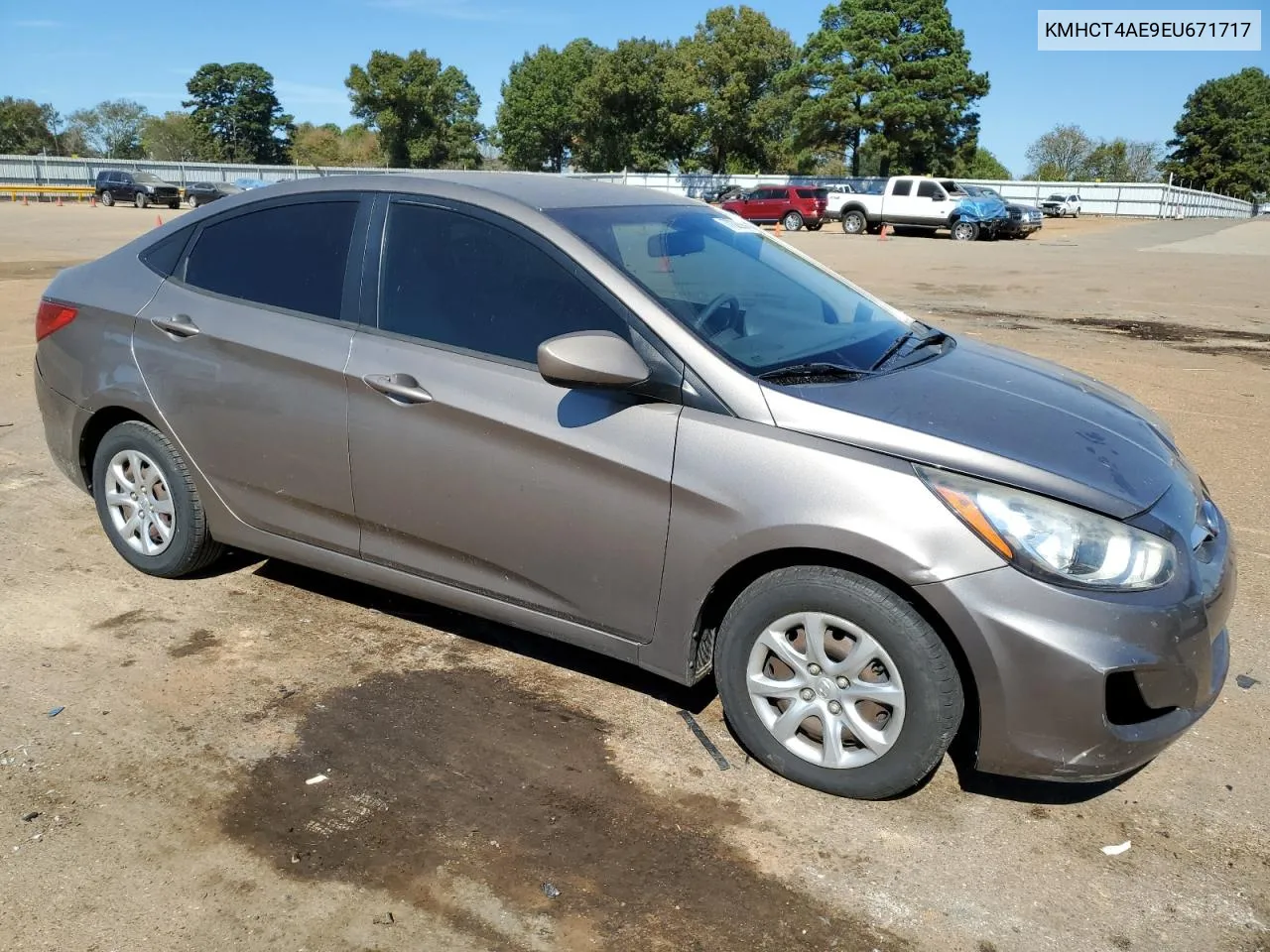 2014 Hyundai Accent Gls VIN: KMHCT4AE9EU671717 Lot: 77382654