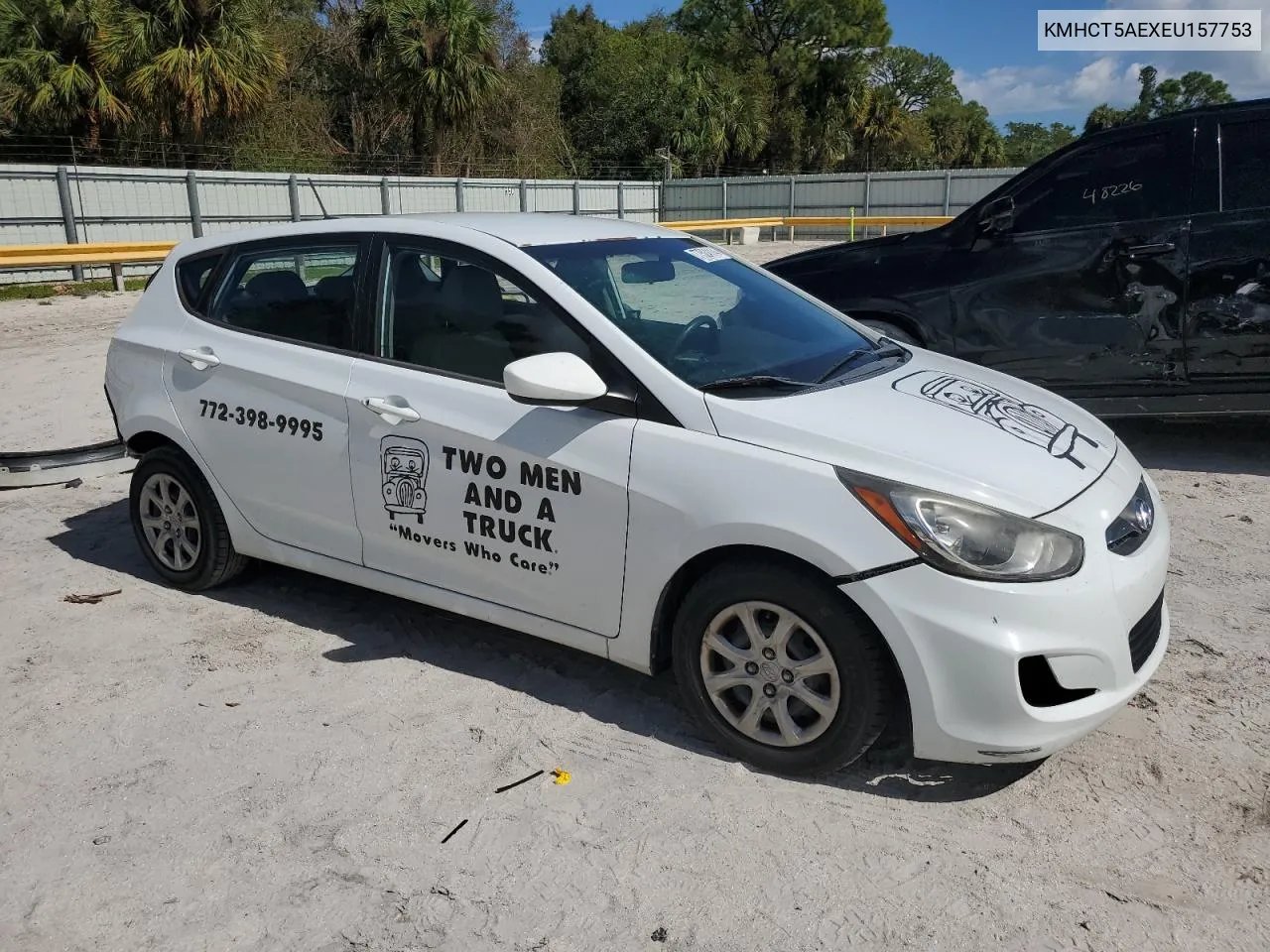 2014 Hyundai Accent Gls VIN: KMHCT5AEXEU157753 Lot: 77524114