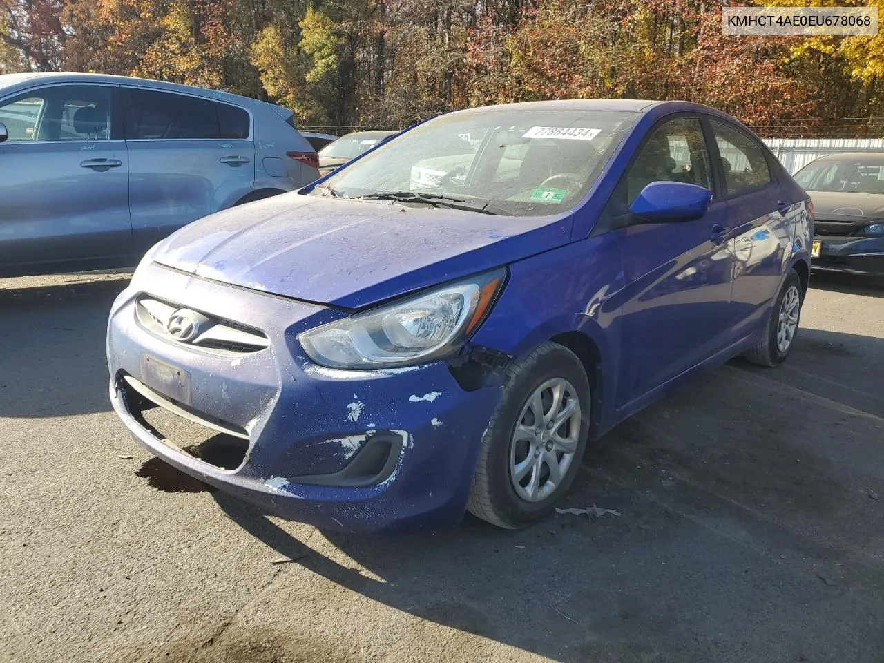 2014 Hyundai Accent Gls VIN: KMHCT4AE0EU678068 Lot: 77884434