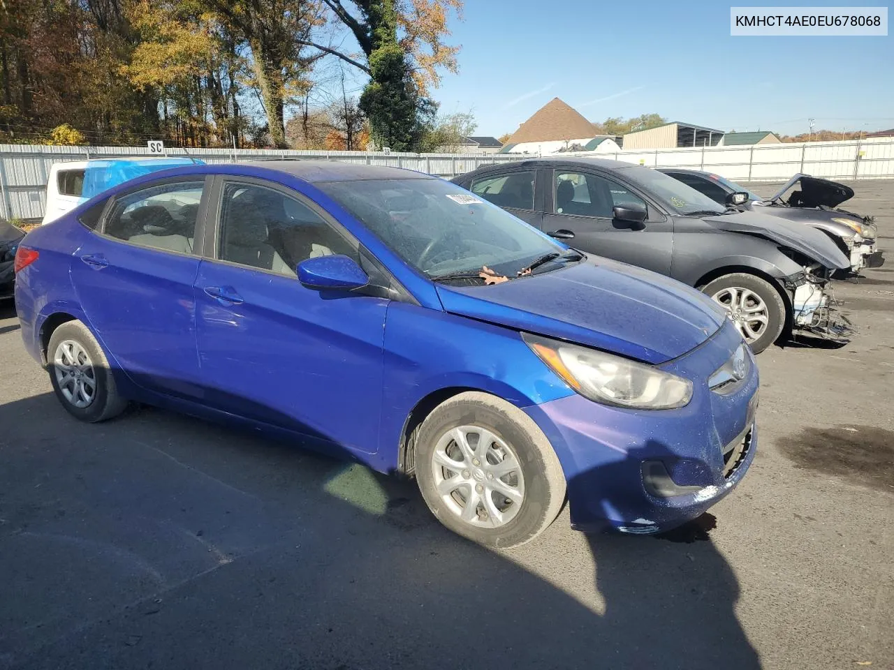 2014 Hyundai Accent Gls VIN: KMHCT4AE0EU678068 Lot: 77884434