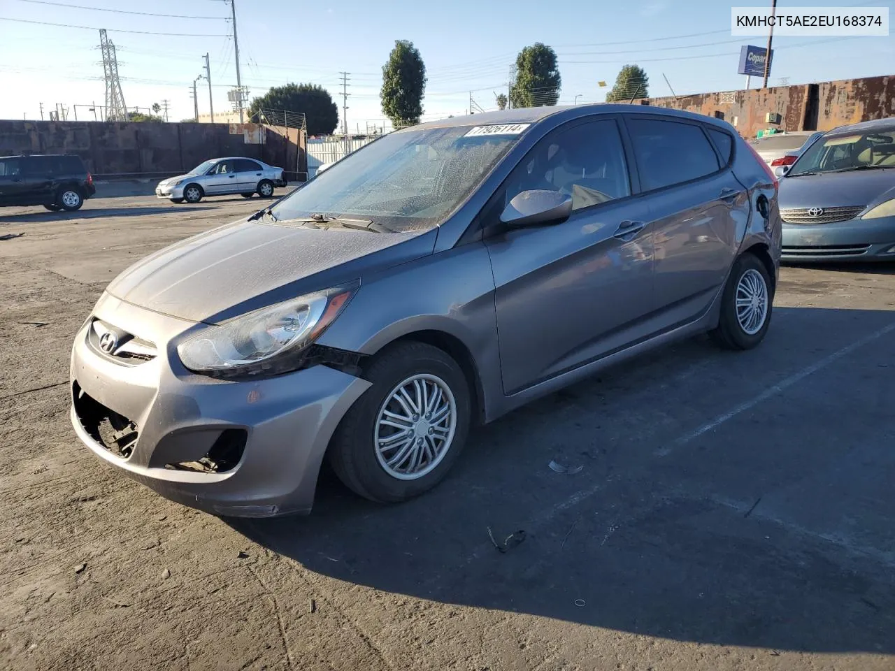 2014 Hyundai Accent Gls VIN: KMHCT5AE2EU168374 Lot: 77926114