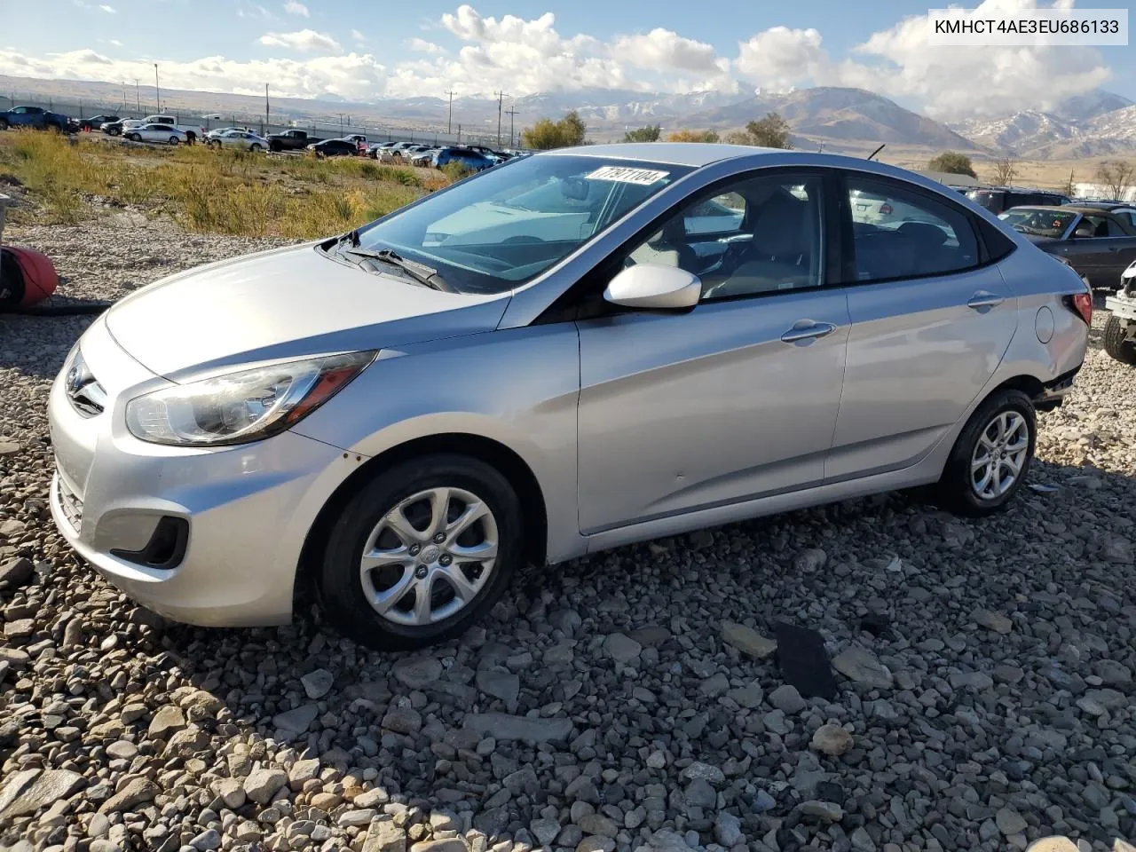 2014 Hyundai Accent Gls VIN: KMHCT4AE3EU686133 Lot: 77971104