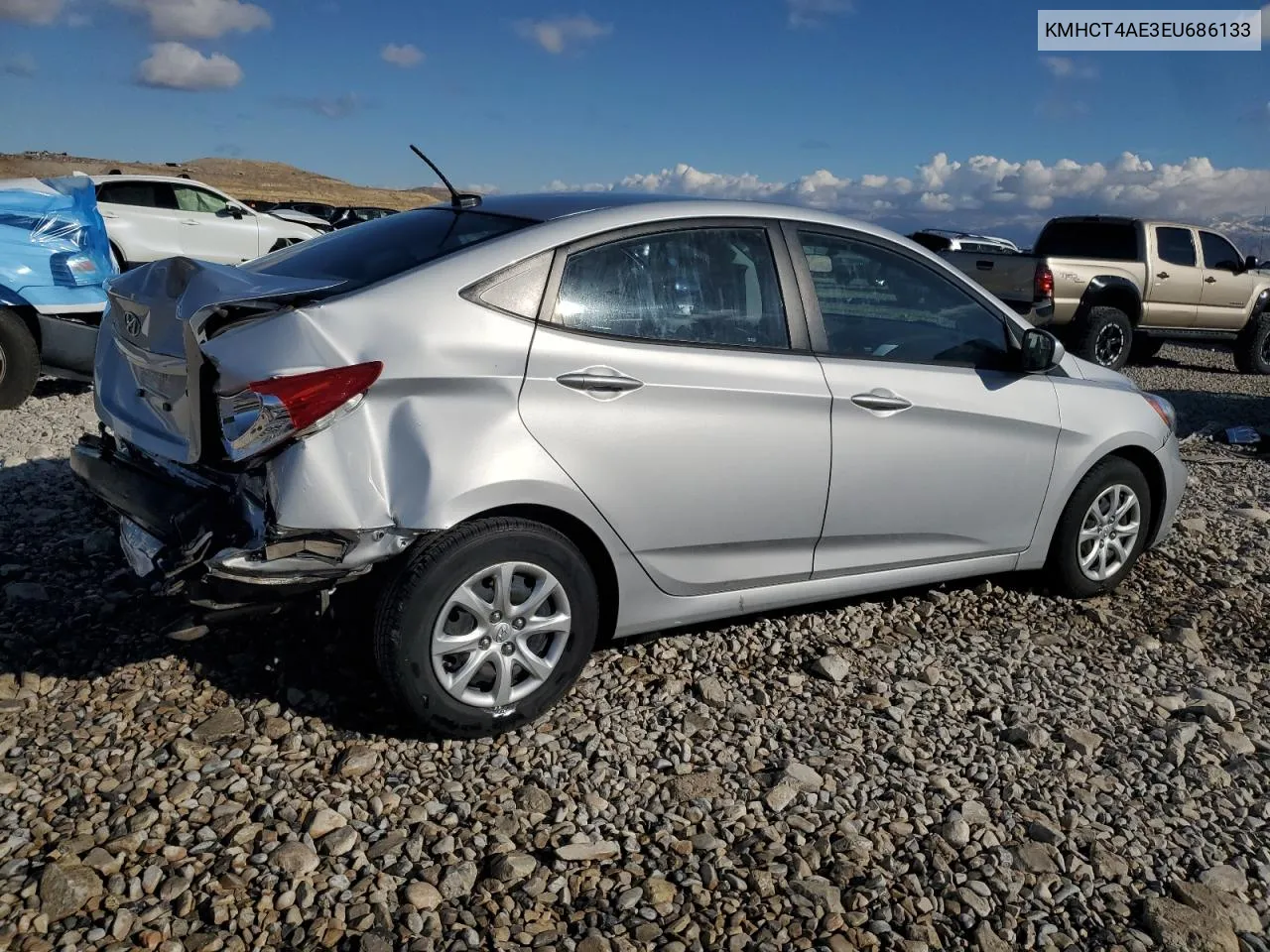 2014 Hyundai Accent Gls VIN: KMHCT4AE3EU686133 Lot: 77971104