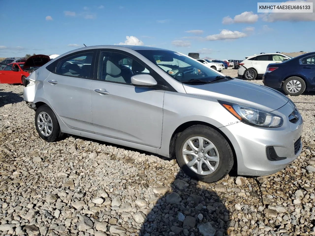 2014 Hyundai Accent Gls VIN: KMHCT4AE3EU686133 Lot: 77971104