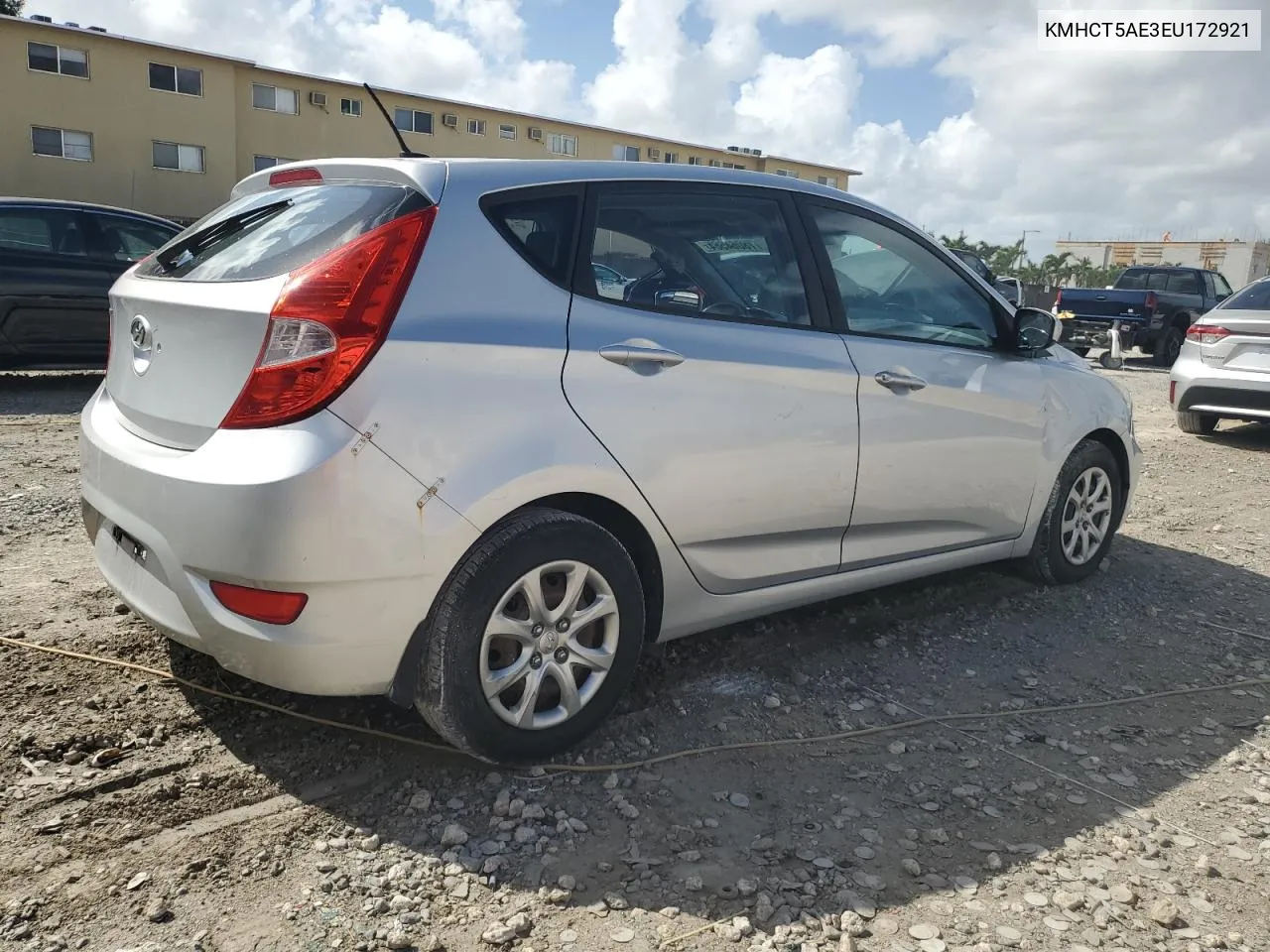 2014 Hyundai Accent Gls VIN: KMHCT5AE3EU172921 Lot: 78064564