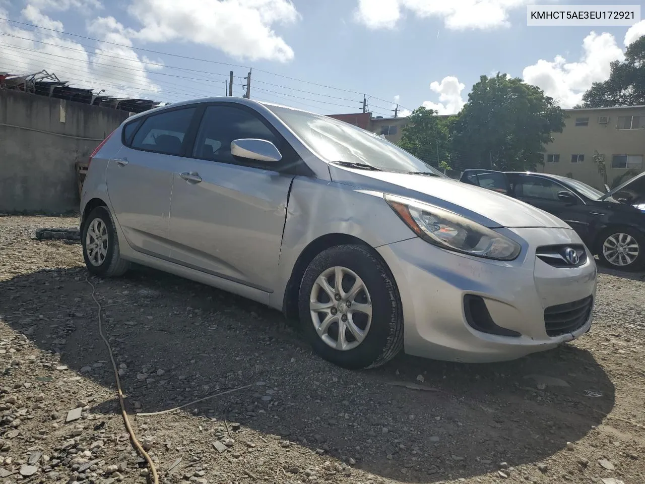 2014 Hyundai Accent Gls VIN: KMHCT5AE3EU172921 Lot: 78064564