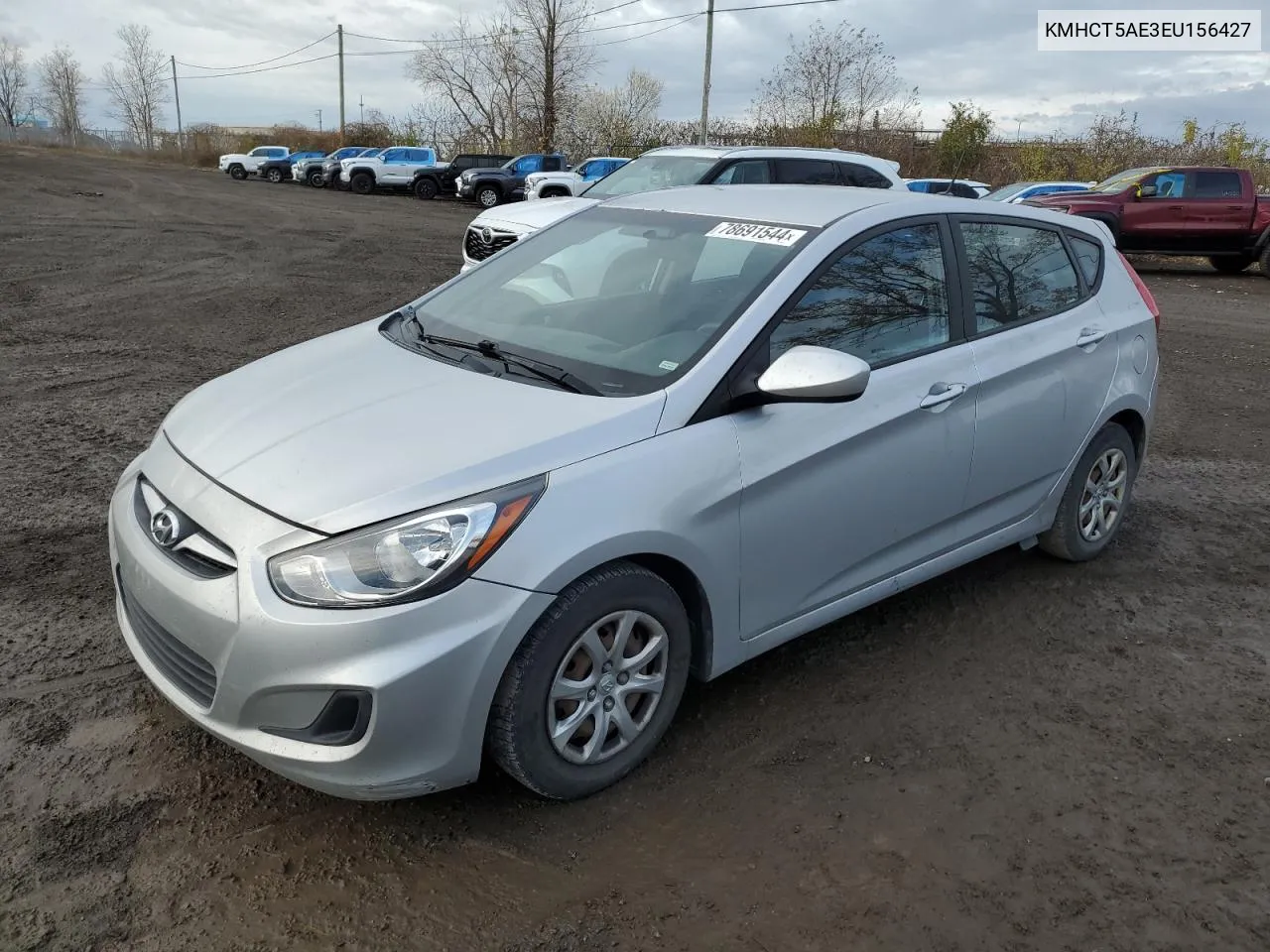 2014 Hyundai Accent Gls VIN: KMHCT5AE3EU156427 Lot: 78691544