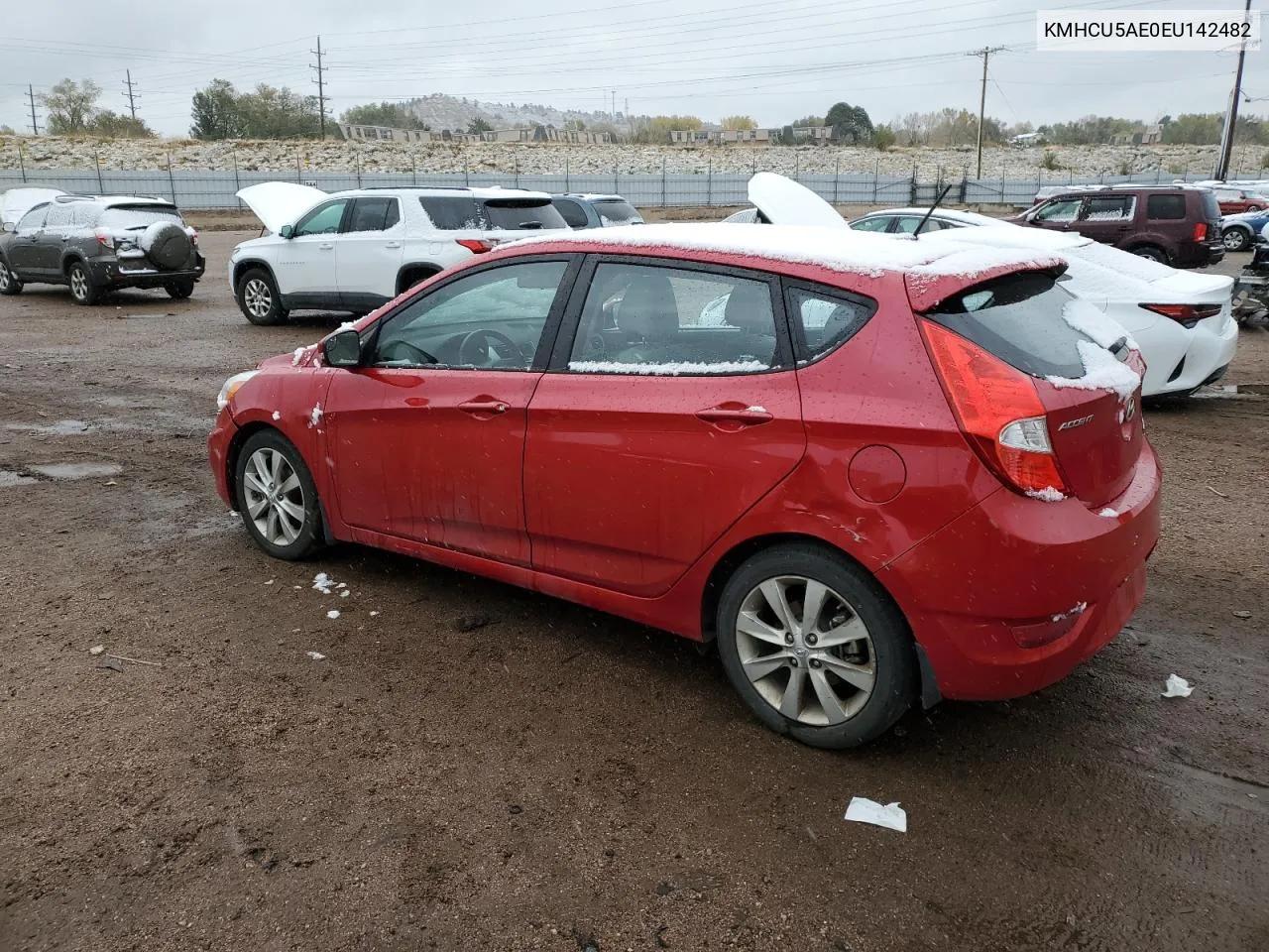 2014 Hyundai Accent Gls VIN: KMHCU5AE0EU142482 Lot: 78754794