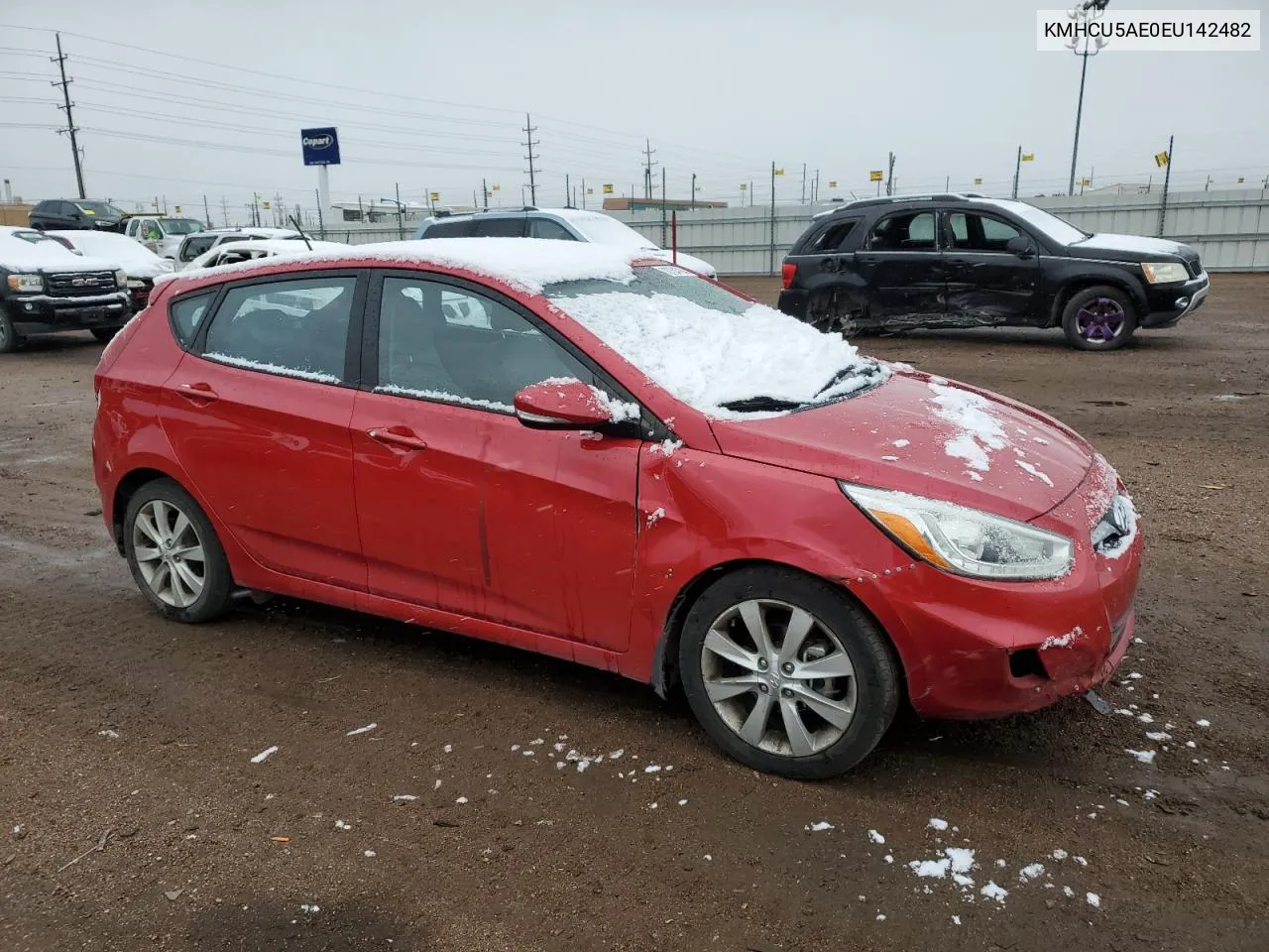 2014 Hyundai Accent Gls VIN: KMHCU5AE0EU142482 Lot: 78754794