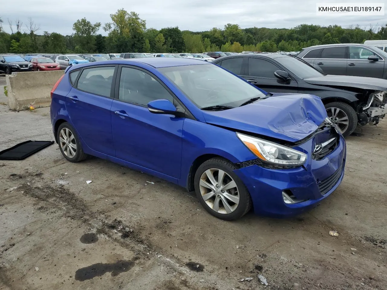 KMHCU5AE1EU189147 2014 Hyundai Accent Gls