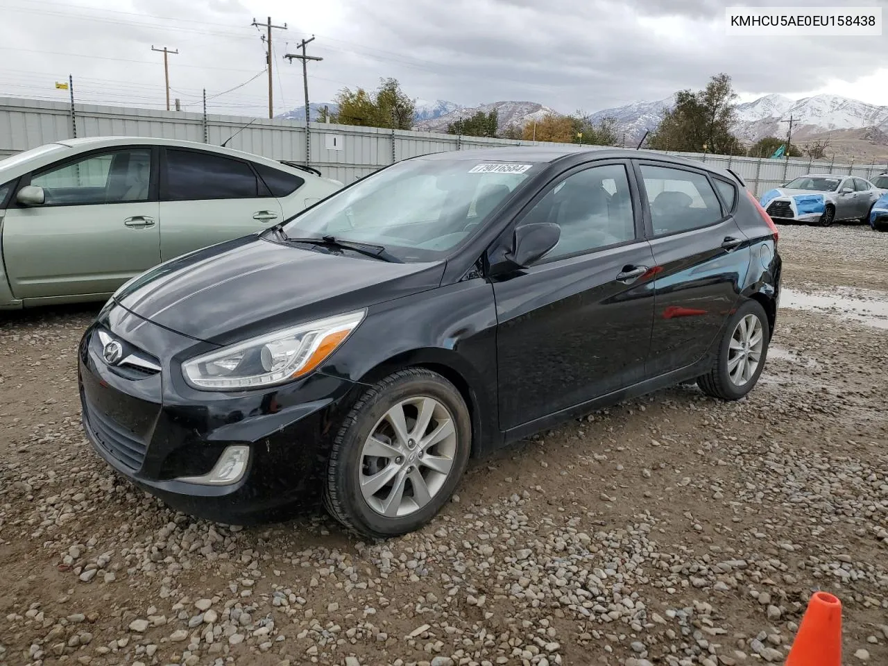 2014 Hyundai Accent Gls VIN: KMHCU5AE0EU158438 Lot: 79016584