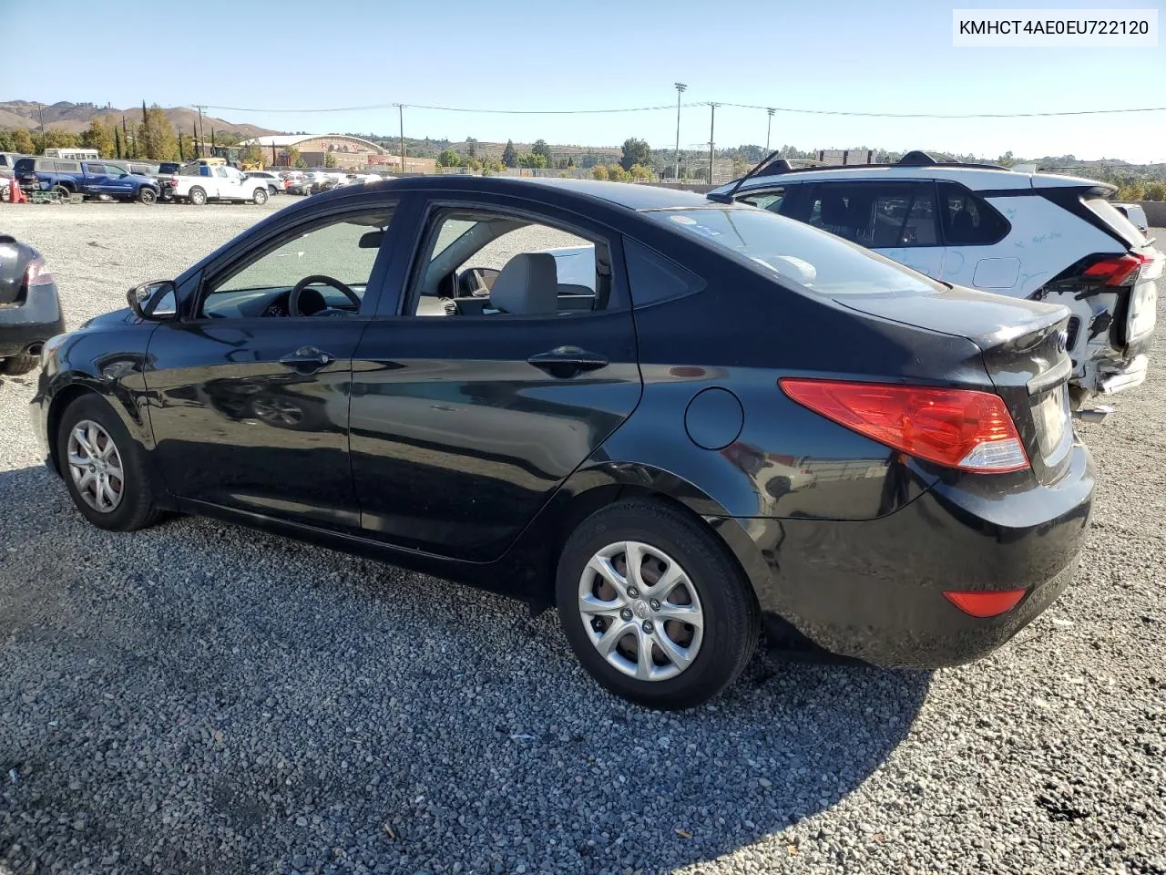 2014 Hyundai Accent Gls VIN: KMHCT4AE0EU722120 Lot: 79084964