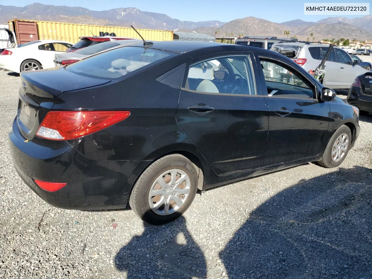 2014 Hyundai Accent Gls VIN: KMHCT4AE0EU722120 Lot: 79084964