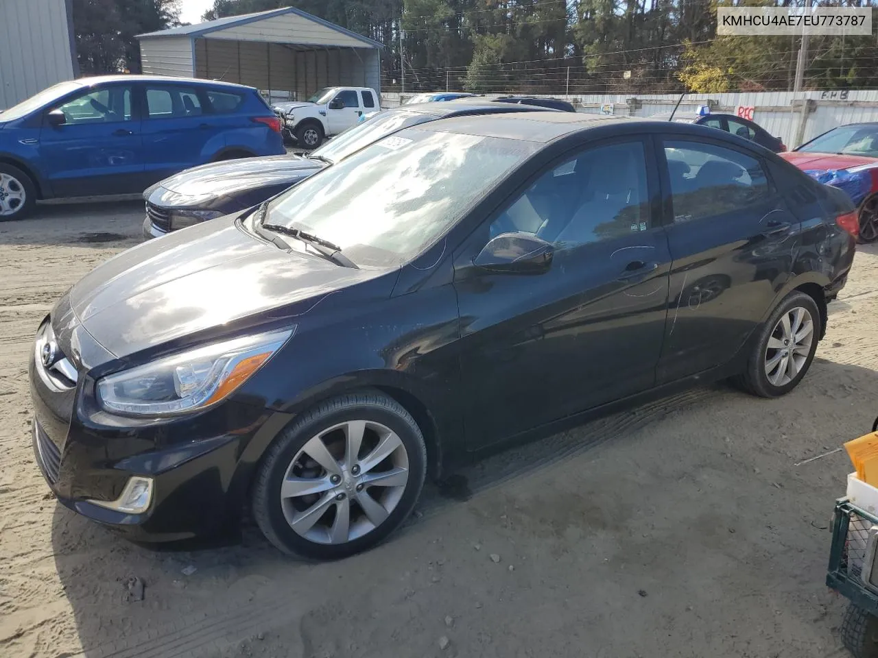 2014 Hyundai Accent Gls VIN: KMHCU4AE7EU773787 Lot: 79180184