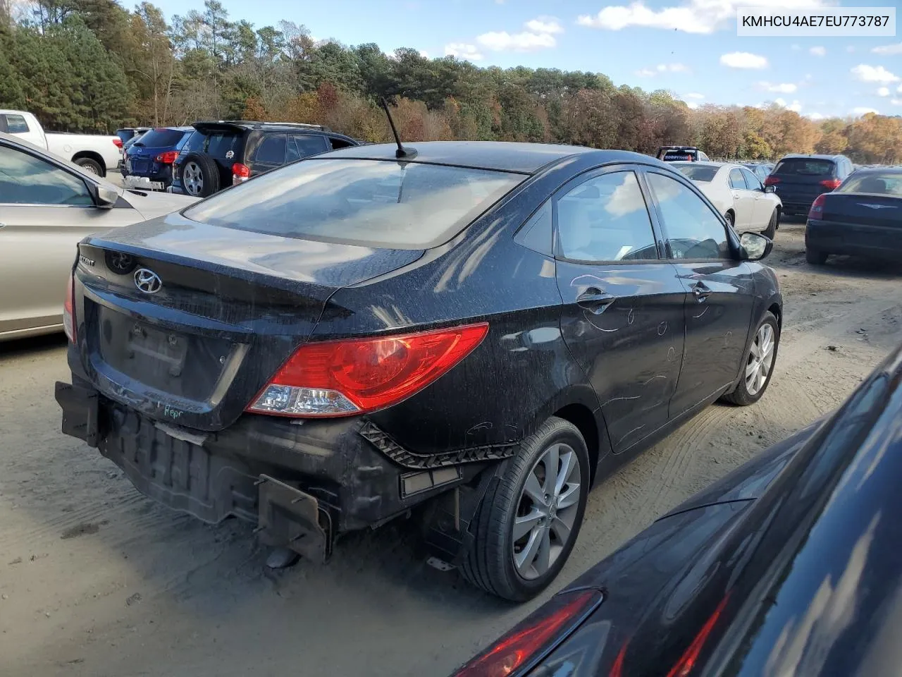 2014 Hyundai Accent Gls VIN: KMHCU4AE7EU773787 Lot: 79180184