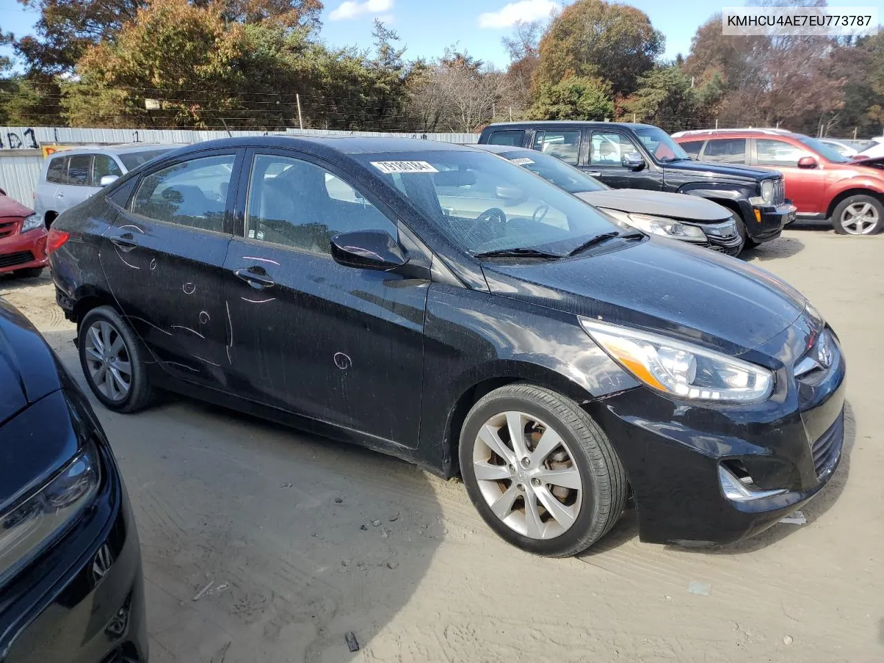 2014 Hyundai Accent Gls VIN: KMHCU4AE7EU773787 Lot: 79180184