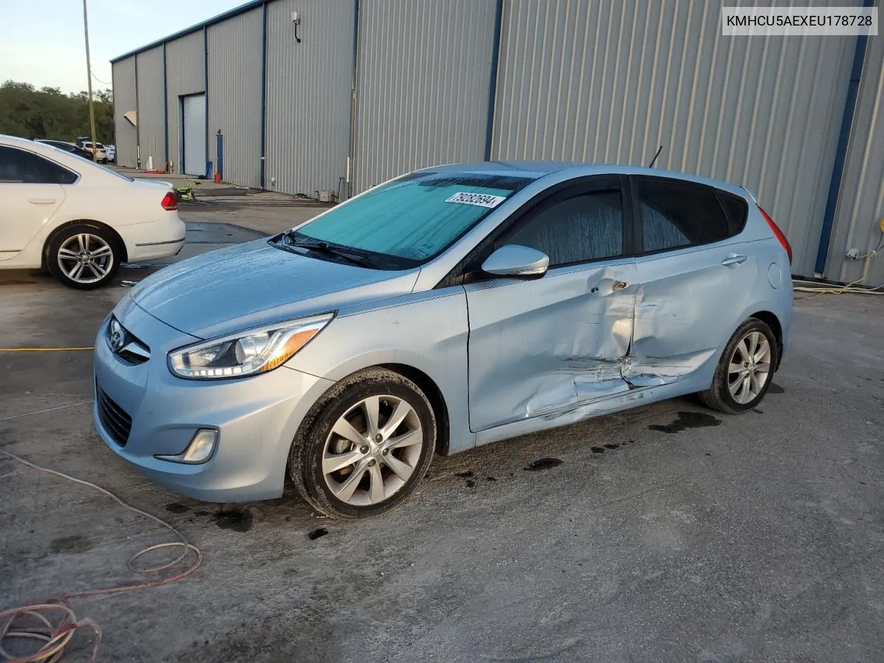 2014 Hyundai Accent Gls VIN: KMHCU5AEXEU178728 Lot: 79282694