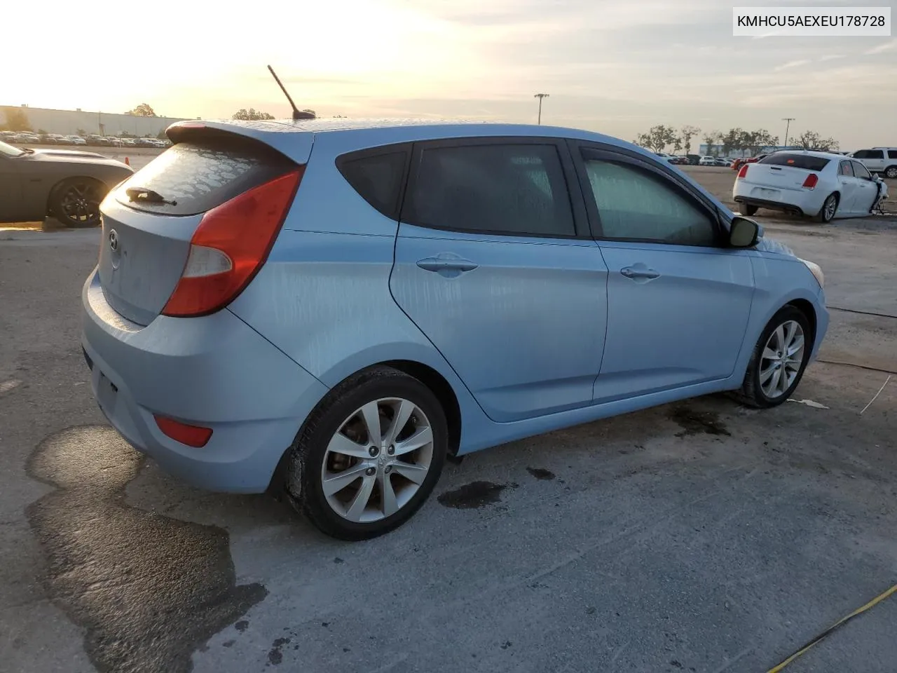 2014 Hyundai Accent Gls VIN: KMHCU5AEXEU178728 Lot: 79282694