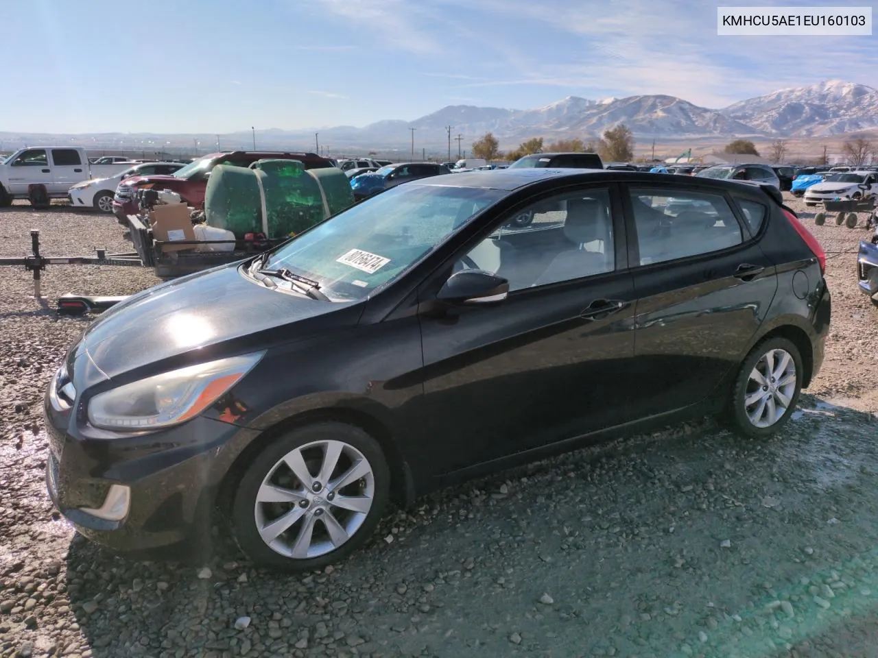 2014 Hyundai Accent Gls VIN: KMHCU5AE1EU160103 Lot: 80166474