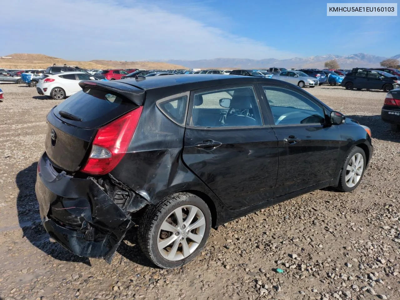 2014 Hyundai Accent Gls VIN: KMHCU5AE1EU160103 Lot: 80166474