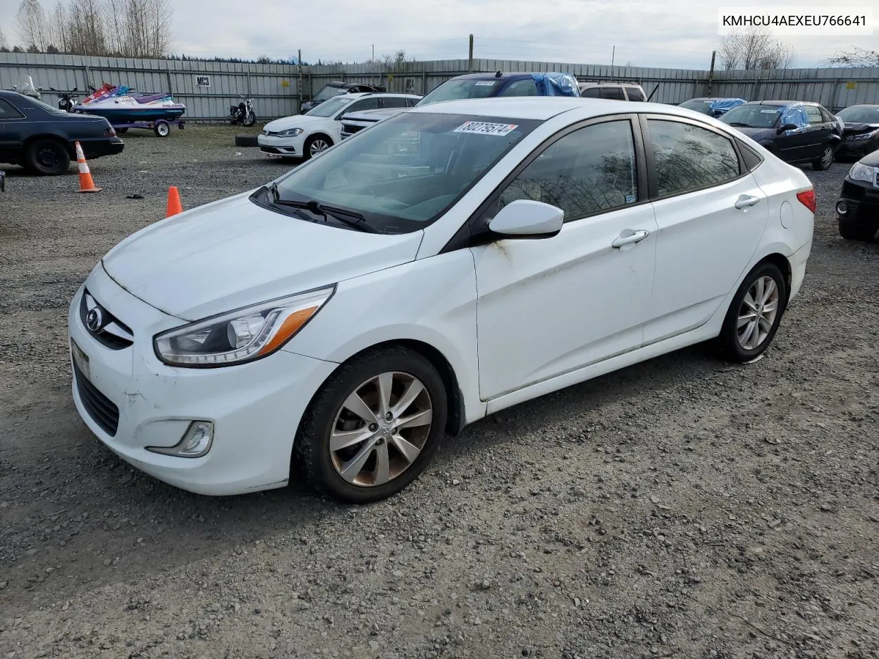 2014 Hyundai Accent Gls VIN: KMHCU4AEXEU766641 Lot: 80279574