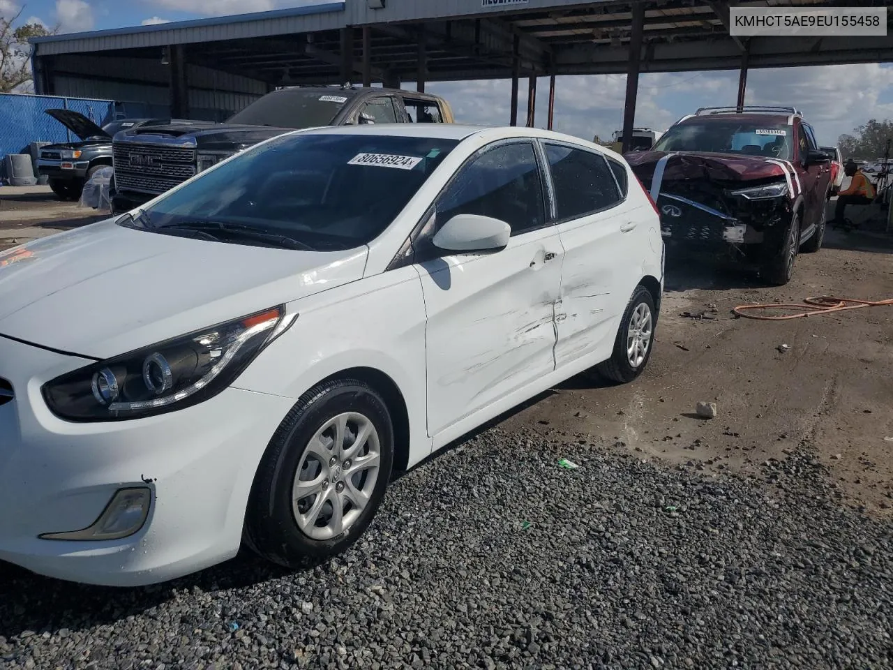 2014 Hyundai Accent Gls VIN: KMHCT5AE9EU155458 Lot: 80656924