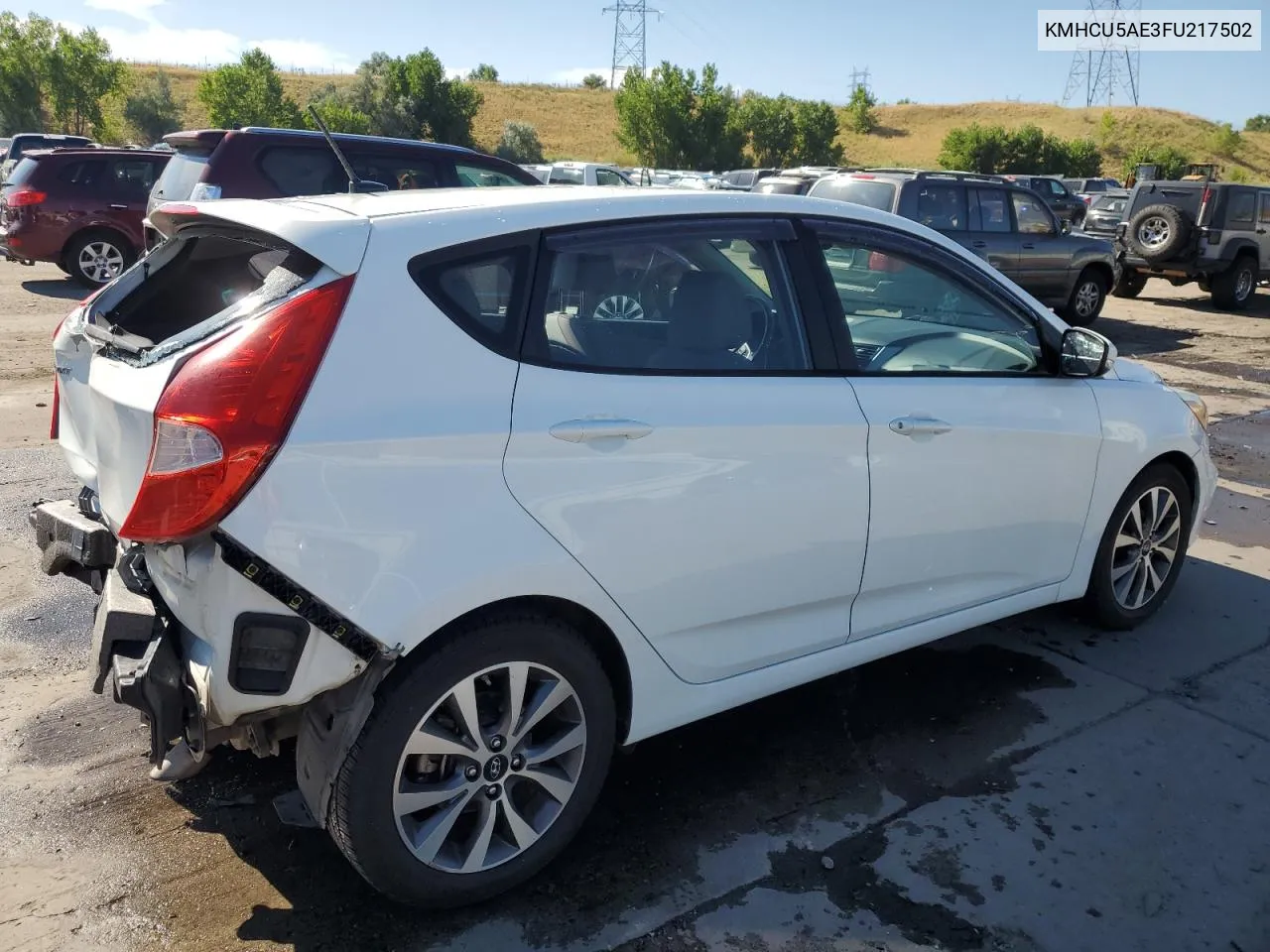 2015 Hyundai Accent Gls VIN: KMHCU5AE3FU217502 Lot: 66018664