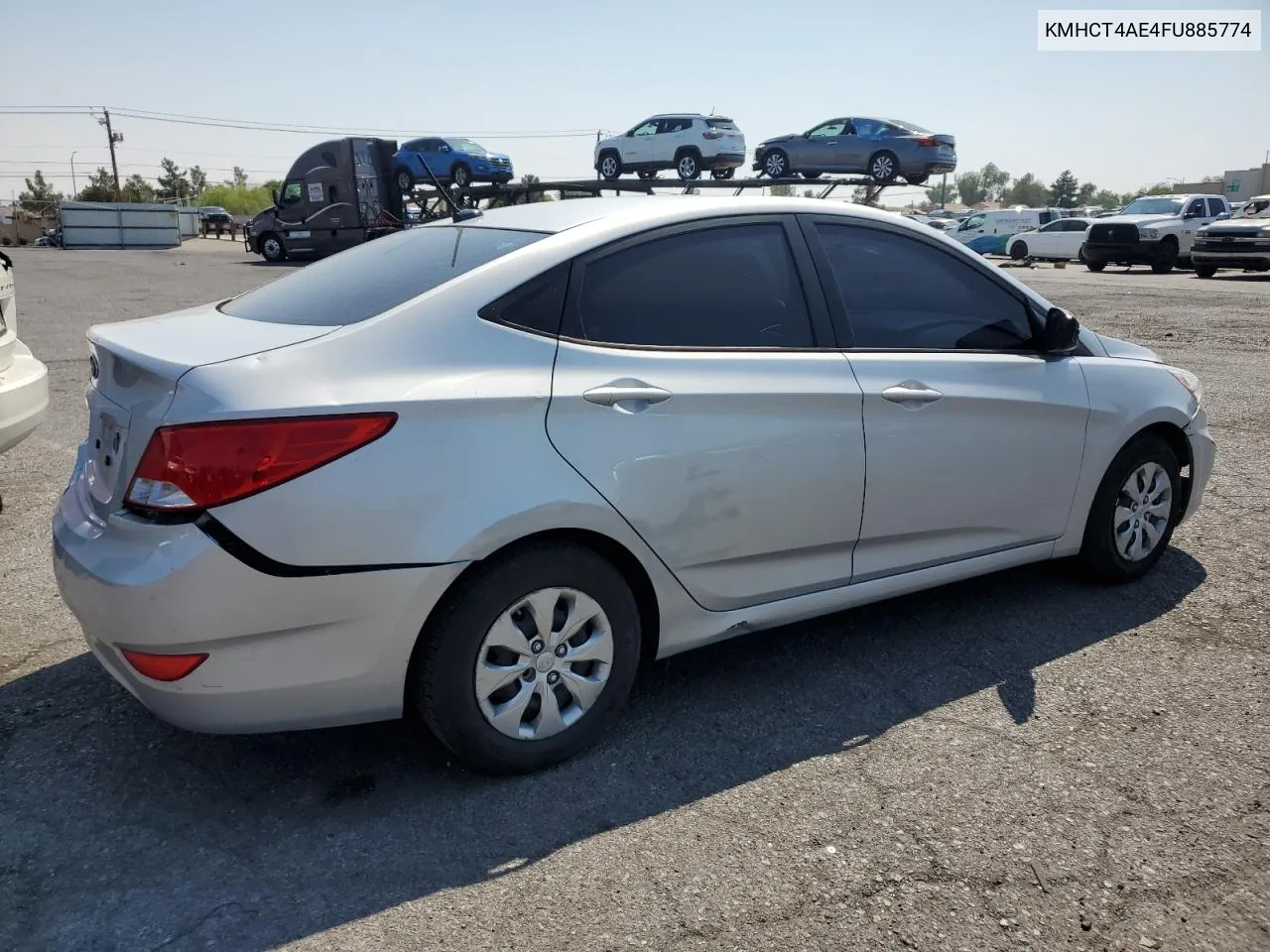 2015 Hyundai Accent Gls VIN: KMHCT4AE4FU885774 Lot: 70491924