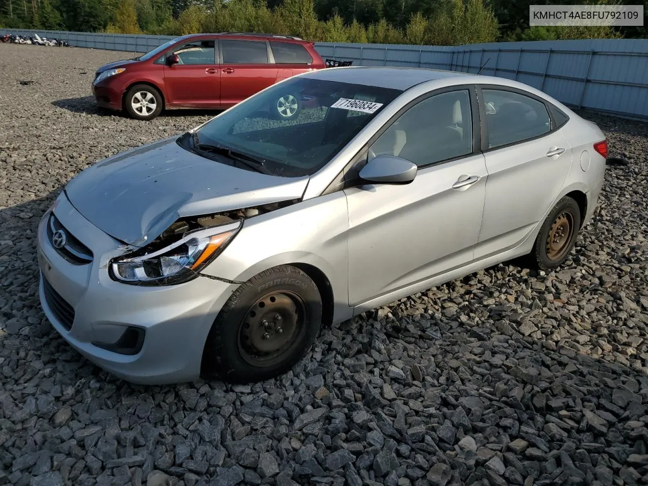 2015 Hyundai Accent Gls VIN: KMHCT4AE8FU792109 Lot: 71960834