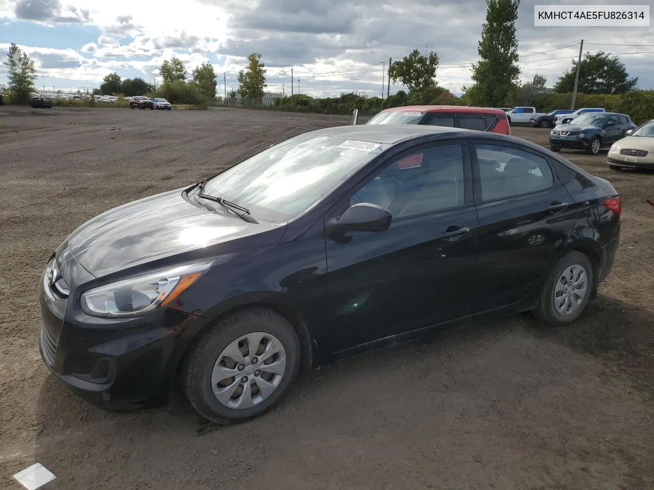 2015 Hyundai Accent Gls VIN: KMHCT4AE5FU826314 Lot: 72060224