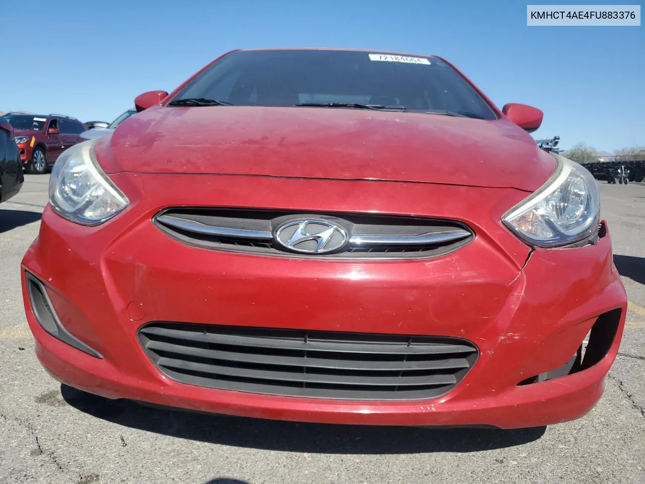 2015 Hyundai Accent Gls VIN: KMHCT4AE4FU883376 Lot: 72184664