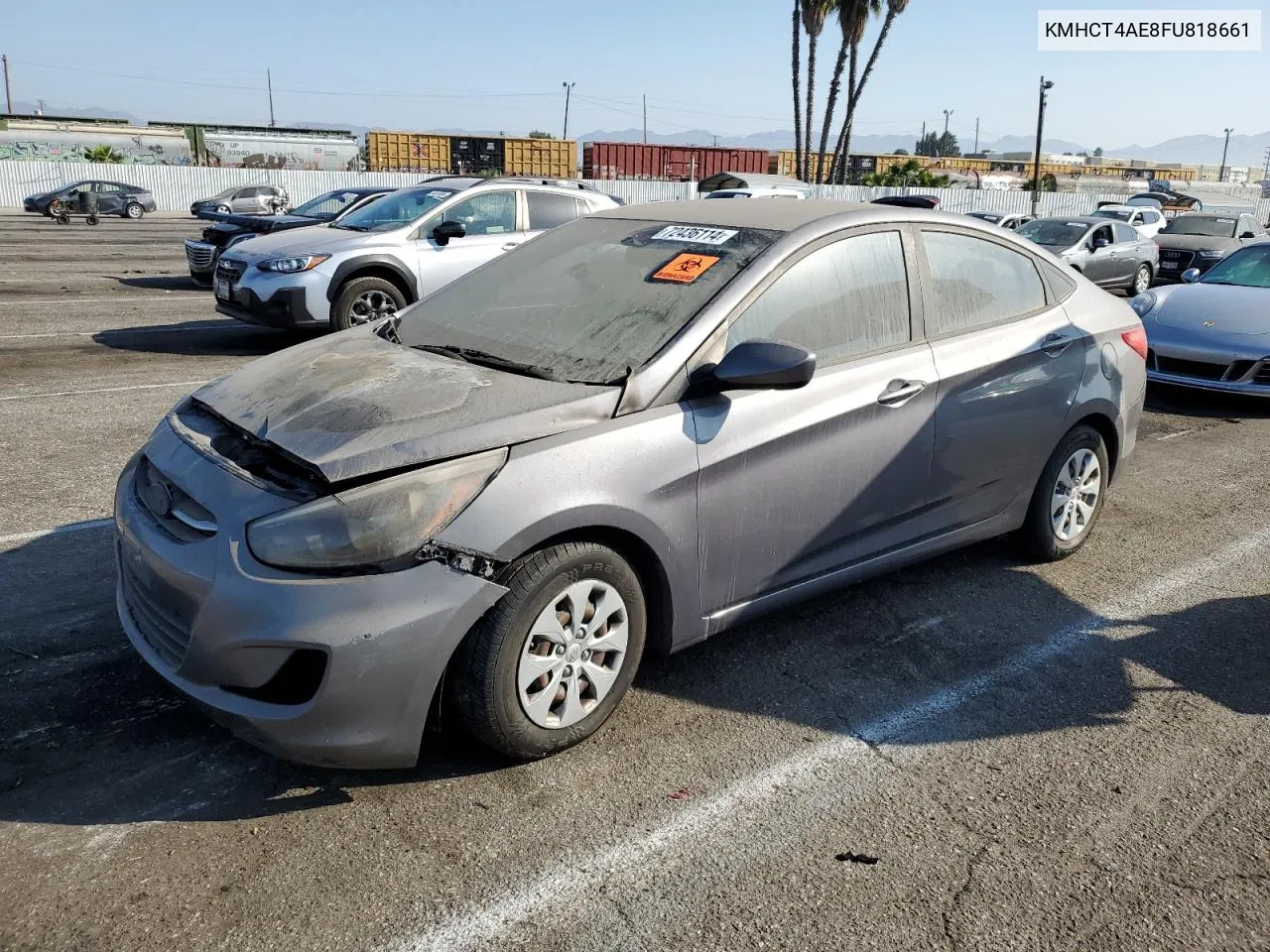 2015 Hyundai Accent Gls VIN: KMHCT4AE8FU818661 Lot: 72436114