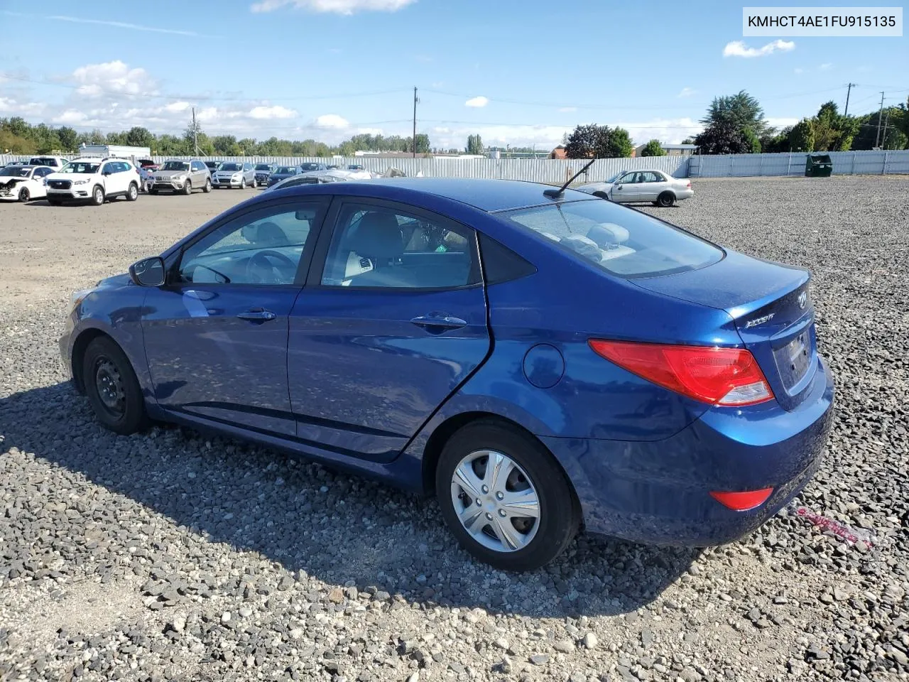 2015 Hyundai Accent Gls VIN: KMHCT4AE1FU915135 Lot: 72539944