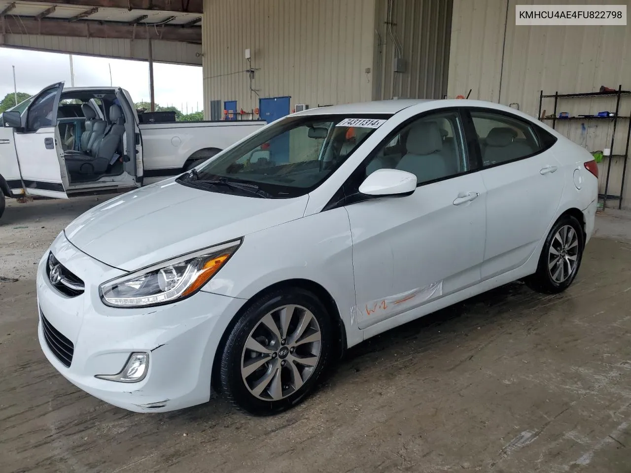 2015 Hyundai Accent Gls VIN: KMHCU4AE4FU822798 Lot: 74311314