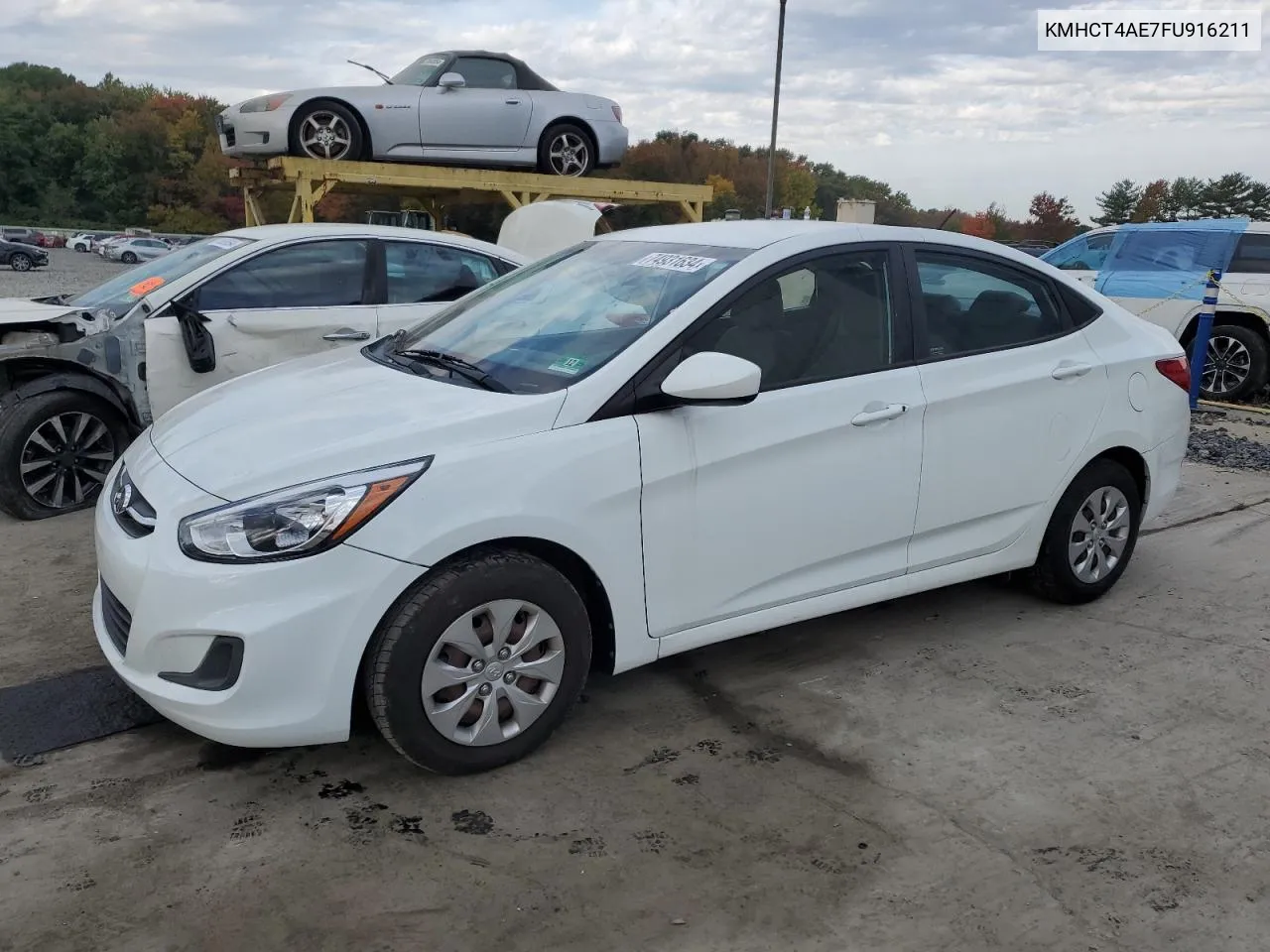 2015 Hyundai Accent Gls VIN: KMHCT4AE7FU916211 Lot: 74931634