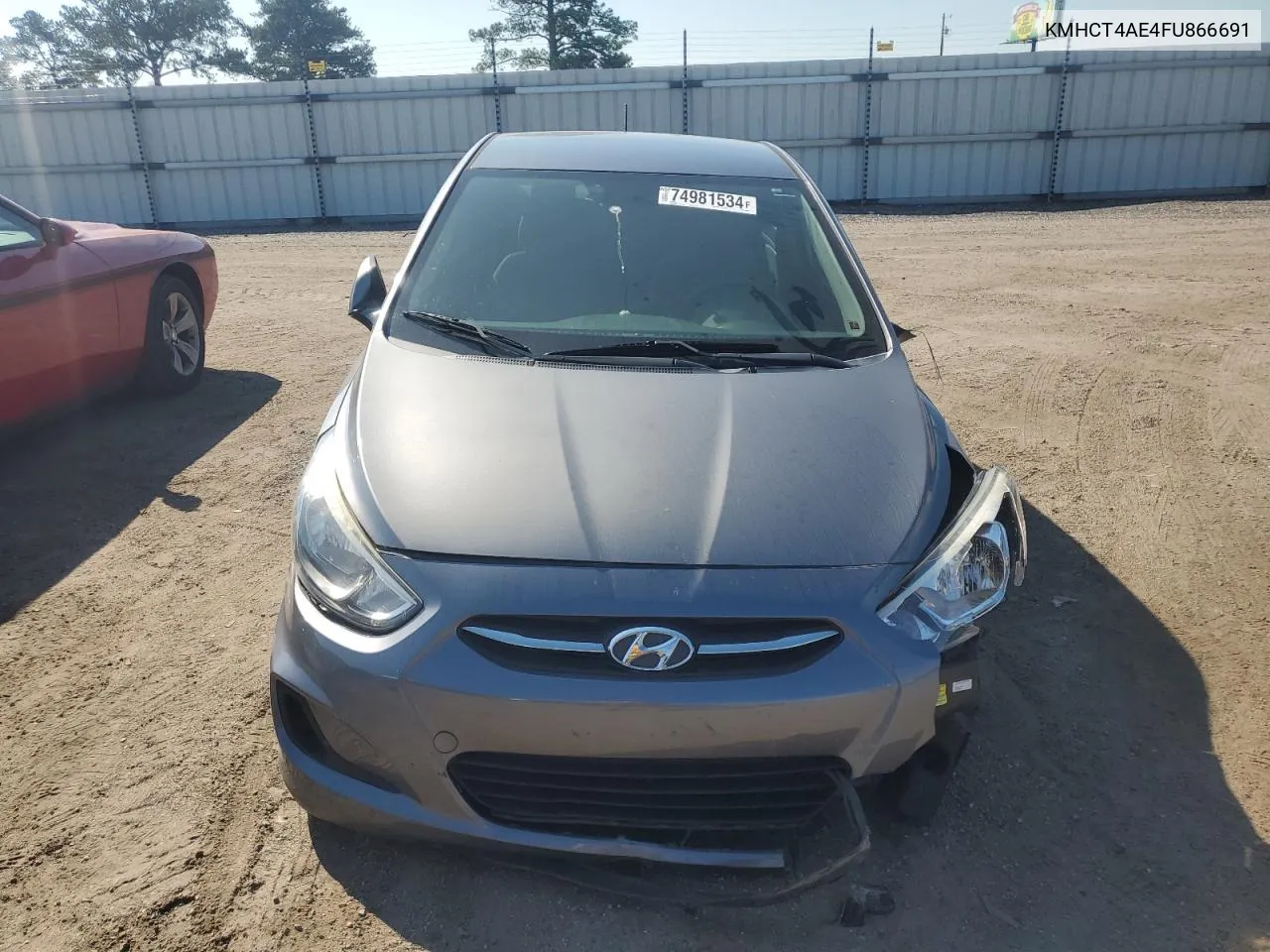 2015 Hyundai Accent Gls VIN: KMHCT4AE4FU866691 Lot: 74981534