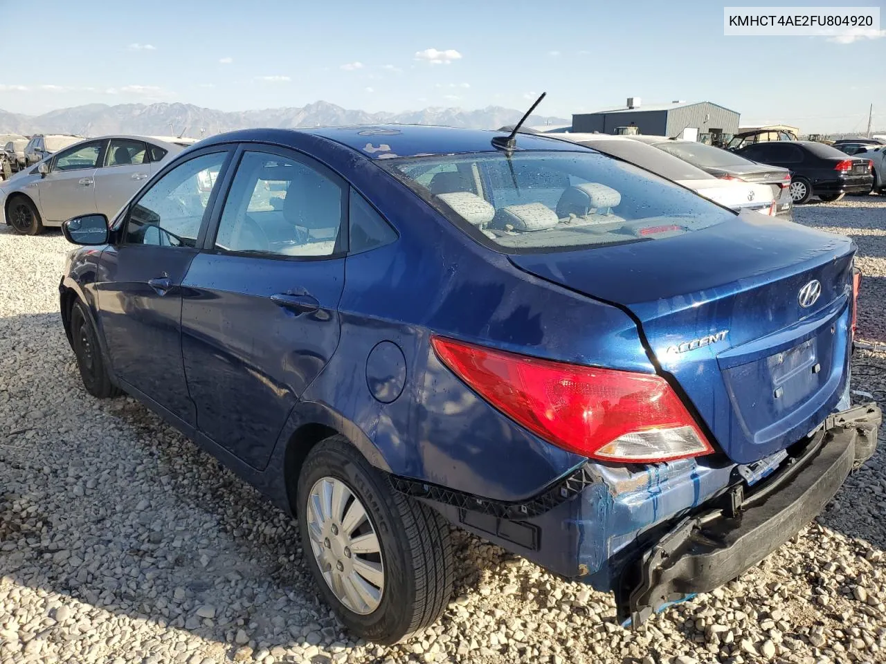 2015 Hyundai Accent Gls VIN: KMHCT4AE2FU804920 Lot: 74999324