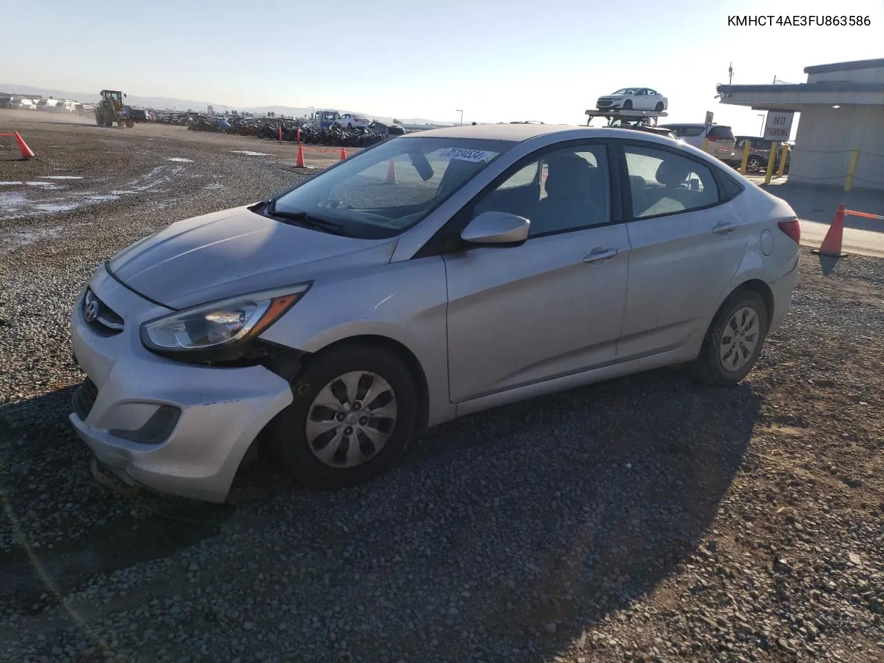 2015 Hyundai Accent Gls VIN: KMHCT4AE3FU863586 Lot: 75124534