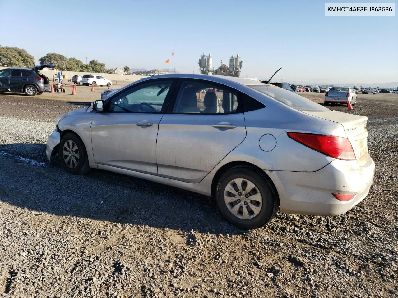 2015 Hyundai Accent Gls VIN: KMHCT4AE3FU863586 Lot: 75124534