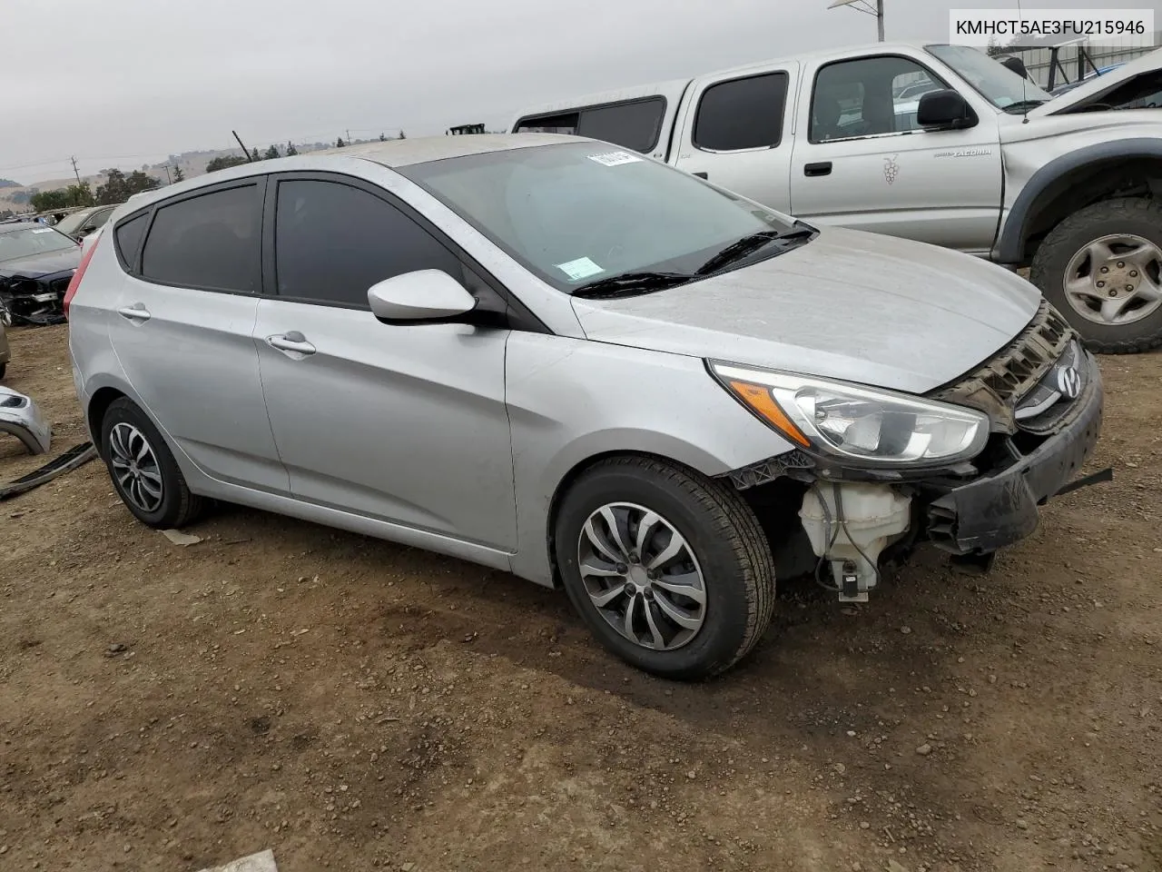 2015 Hyundai Accent Gs VIN: KMHCT5AE3FU215946 Lot: 76070754