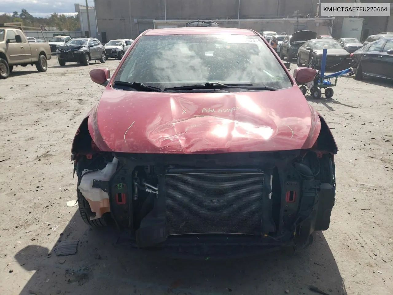 KMHCT5AE7FU220664 2015 Hyundai Accent Gs