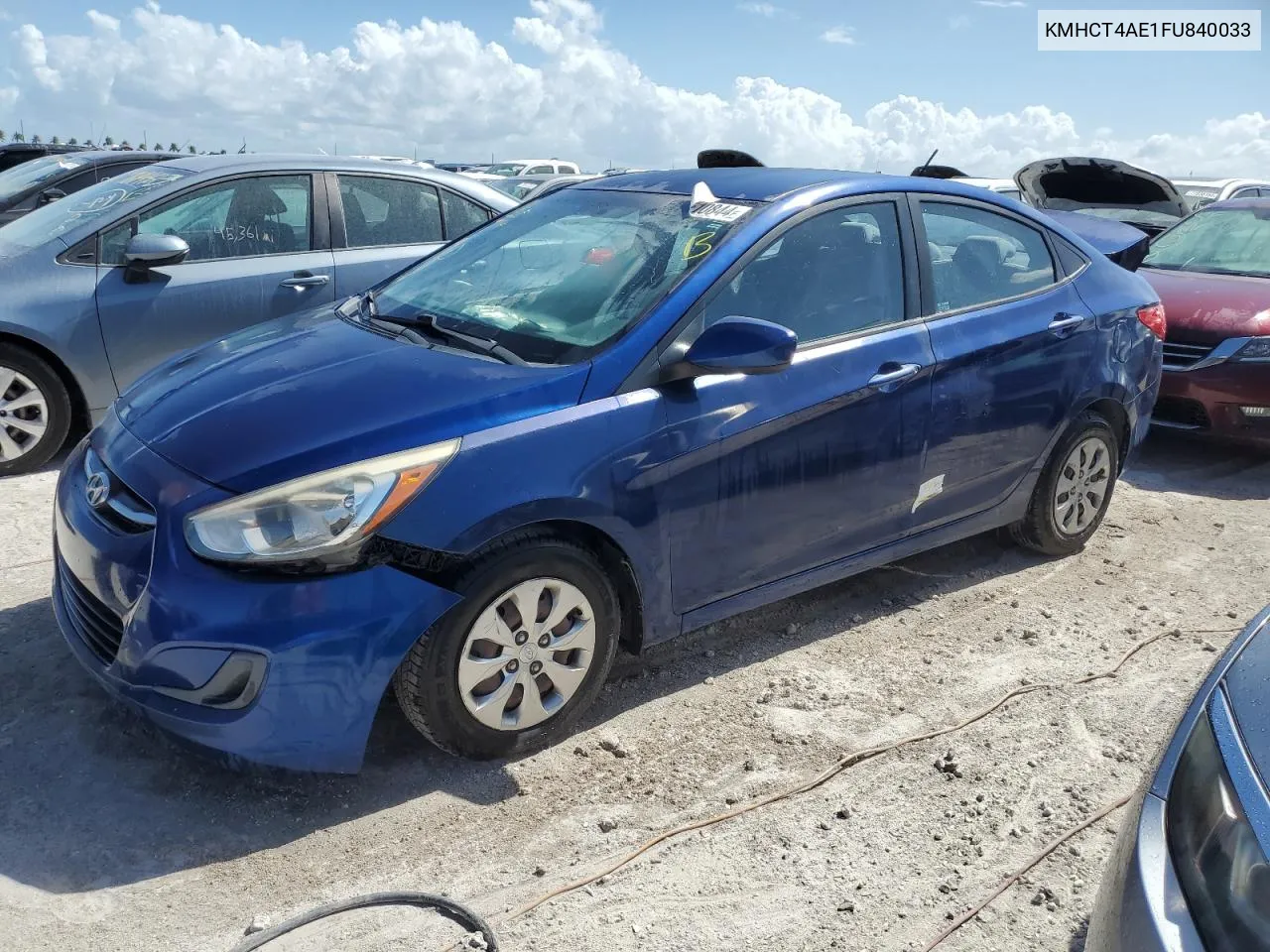 2015 Hyundai Accent Gls VIN: KMHCT4AE1FU840033 Lot: 76510844