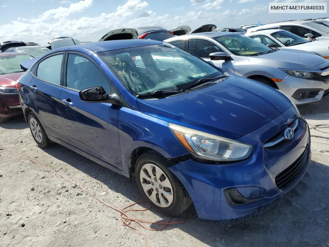 2015 Hyundai Accent Gls VIN: KMHCT4AE1FU840033 Lot: 76510844