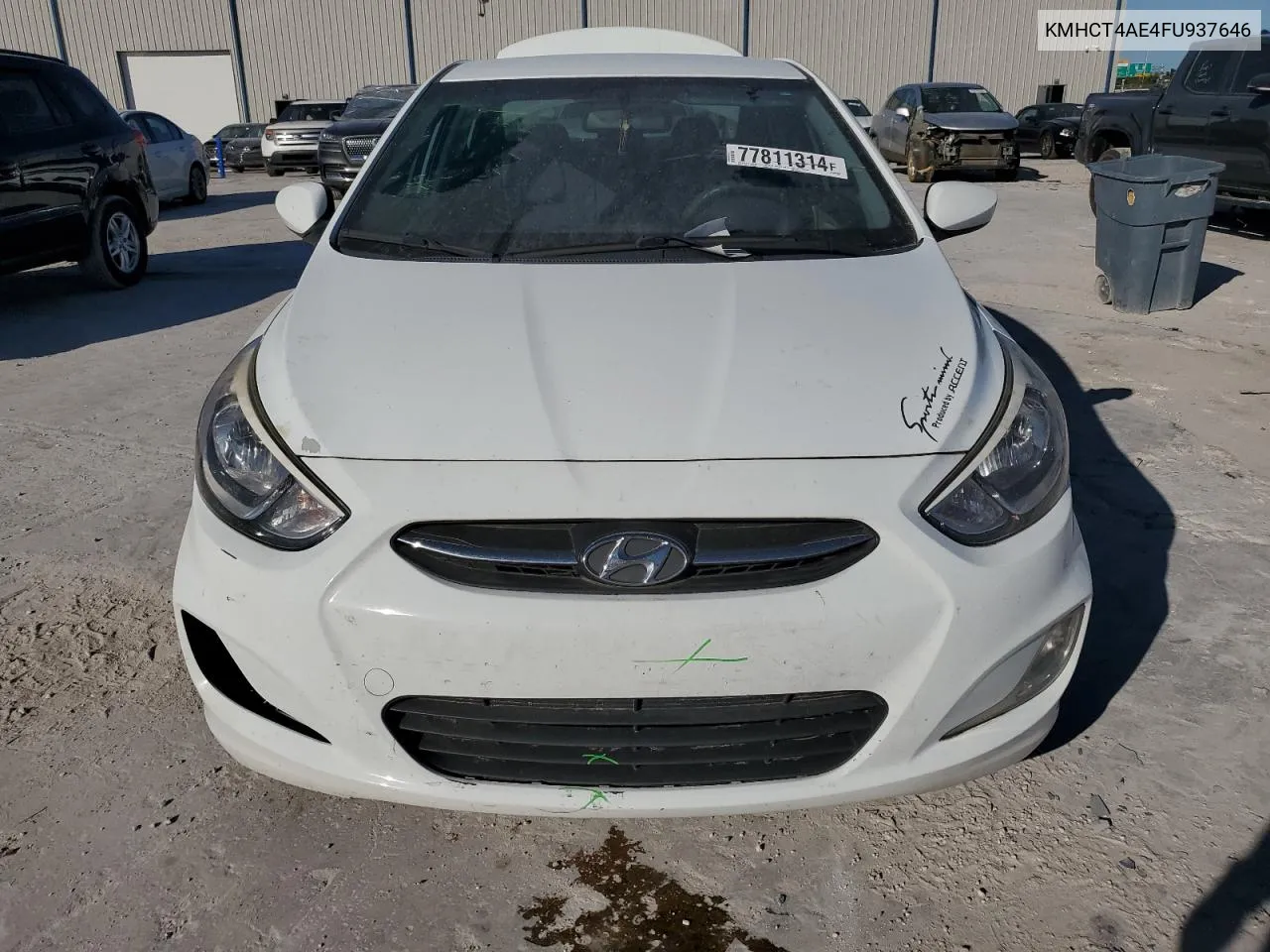 2015 Hyundai Accent Gls VIN: KMHCT4AE4FU937646 Lot: 77811314