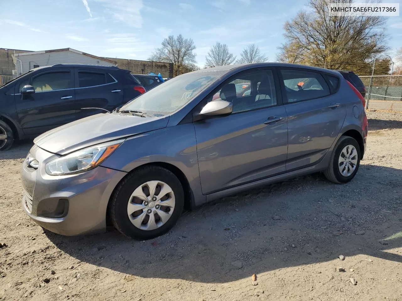 2015 Hyundai Accent Gs VIN: KMHCT5AE6FU217366 Lot: 77877814