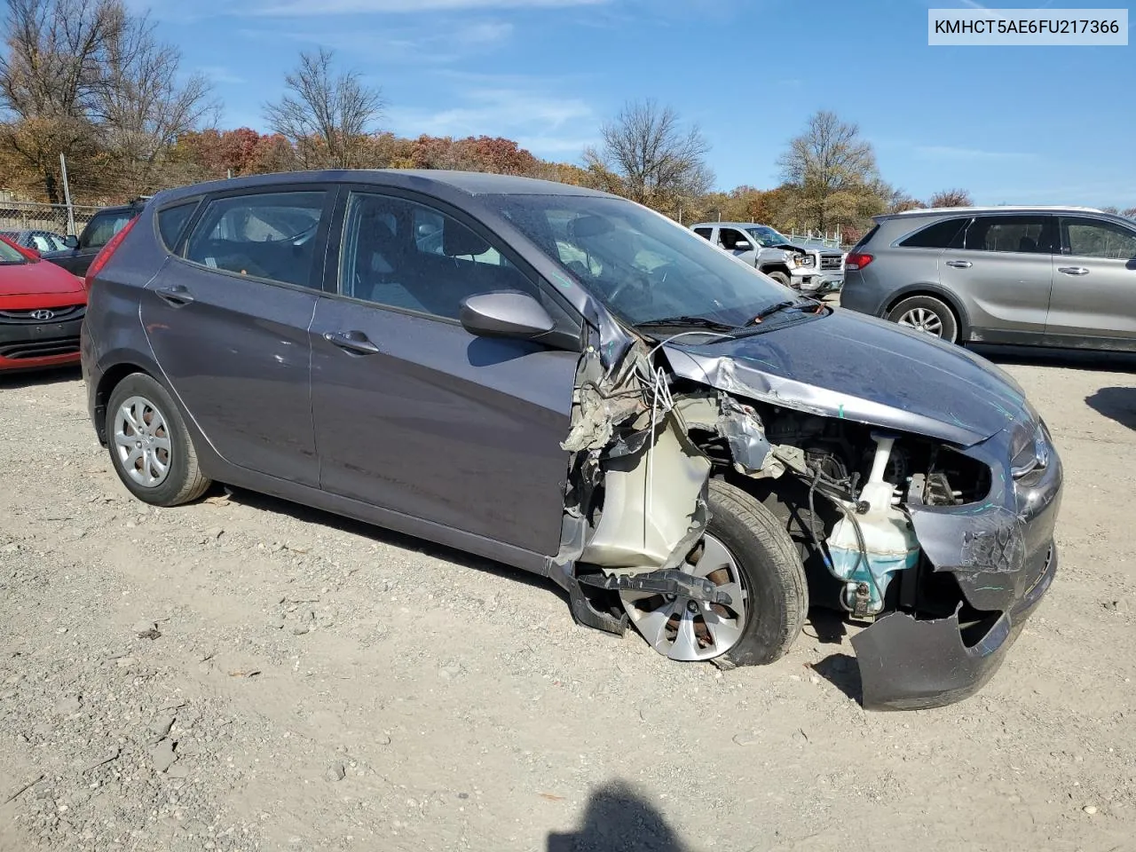 2015 Hyundai Accent Gs VIN: KMHCT5AE6FU217366 Lot: 77877814